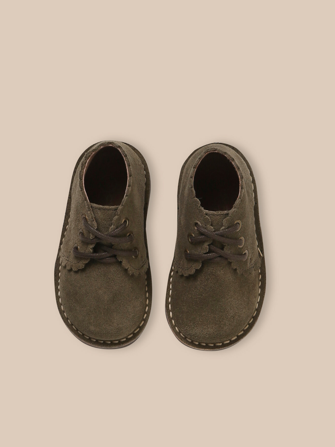 Pat suede ankle boots CYRILLUS Green