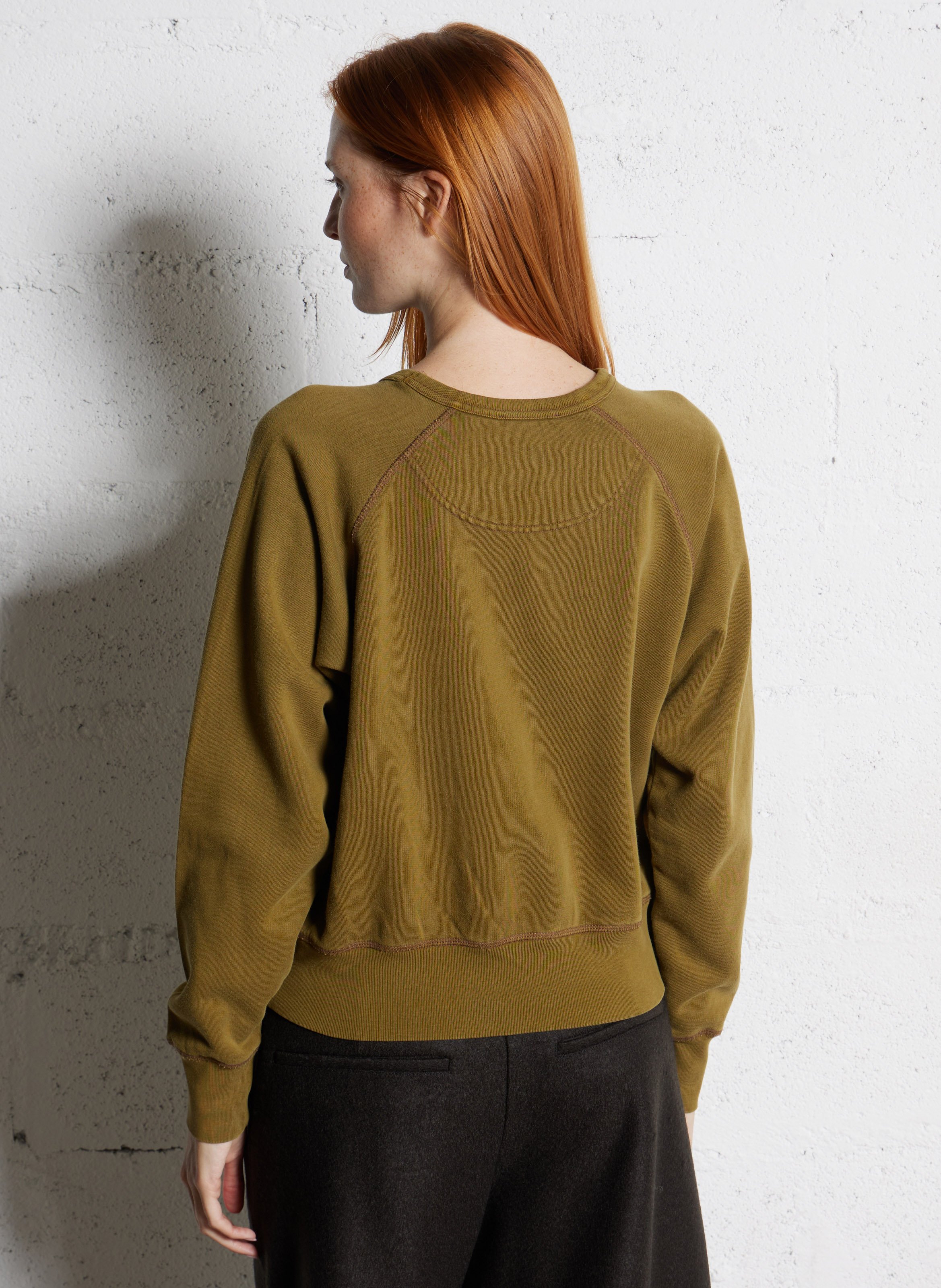 Sweat droit imprimé en coton SOEUR Marron