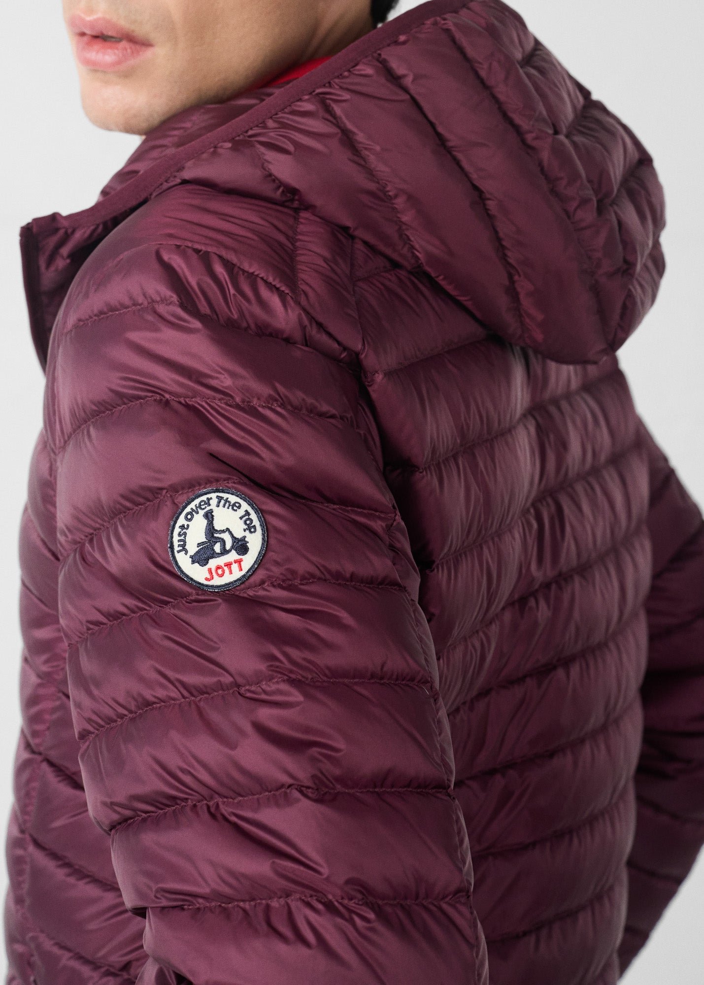 Lightweight hooded puffer jacket nico JOTT Pink