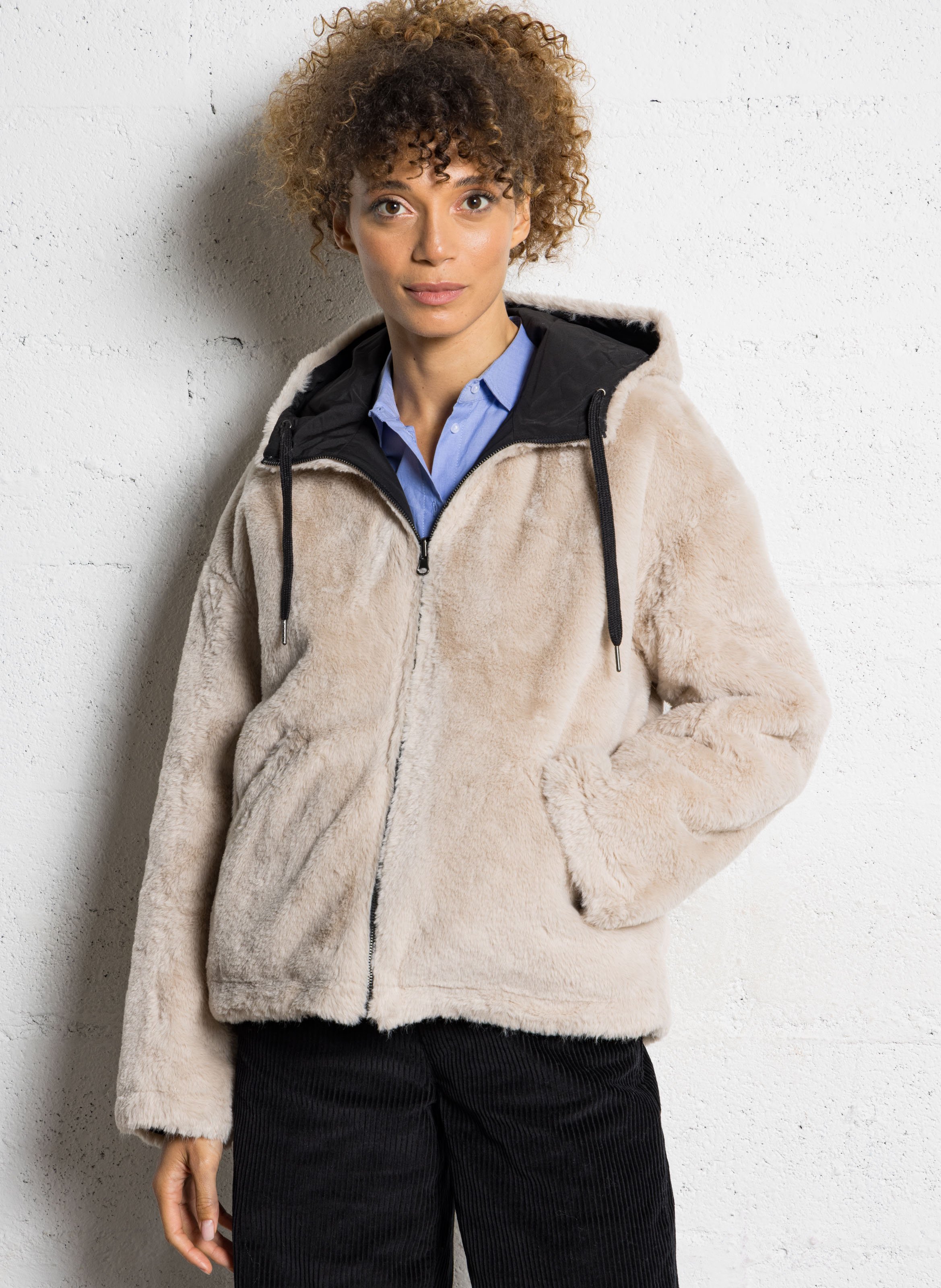 Parka courte réversible SUD EXPRESS Noir