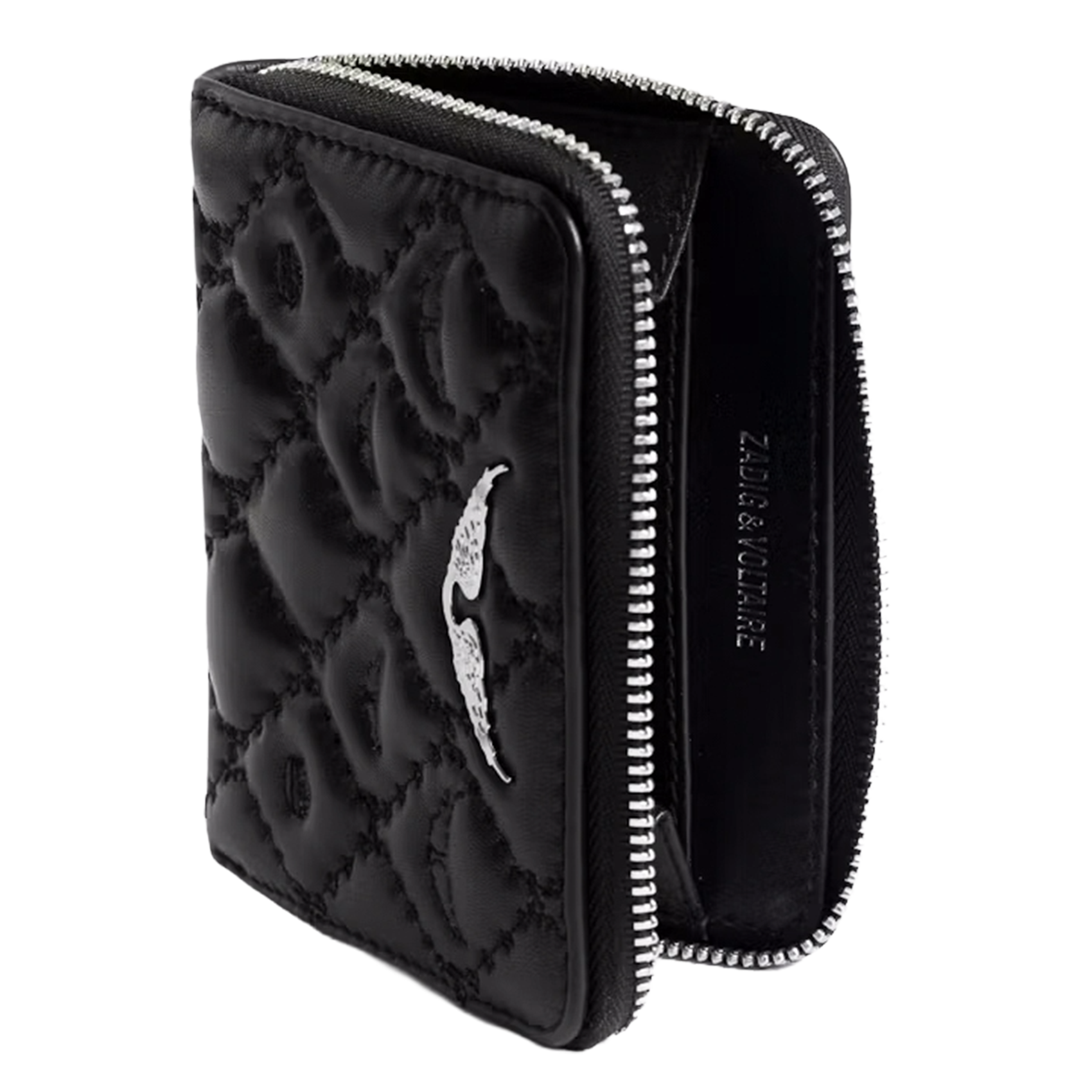 Porte-monnaie en cuir matelassé ZADIG&VOLTAIRE Noir