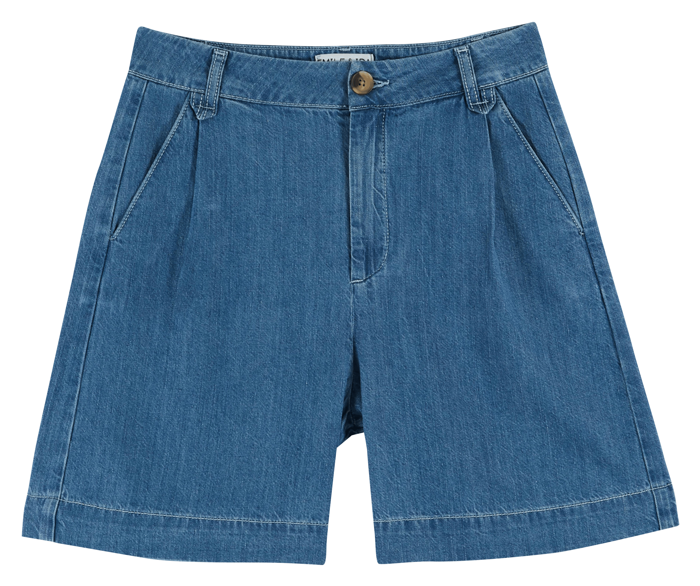 Korte hoge taille spijkerrok EMILE ET IDA Blauw