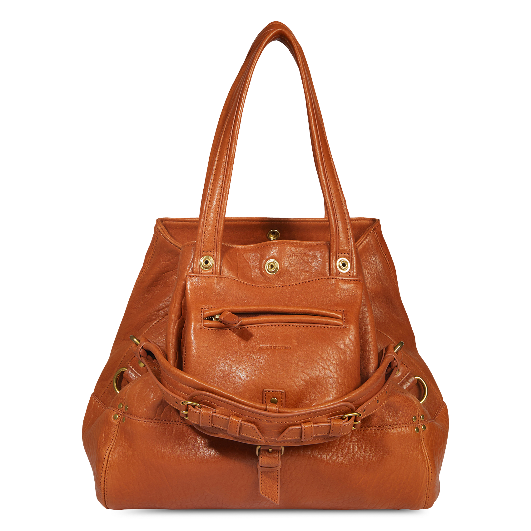 Sac cabas en cuir JEROME DREYFUSS Marron
