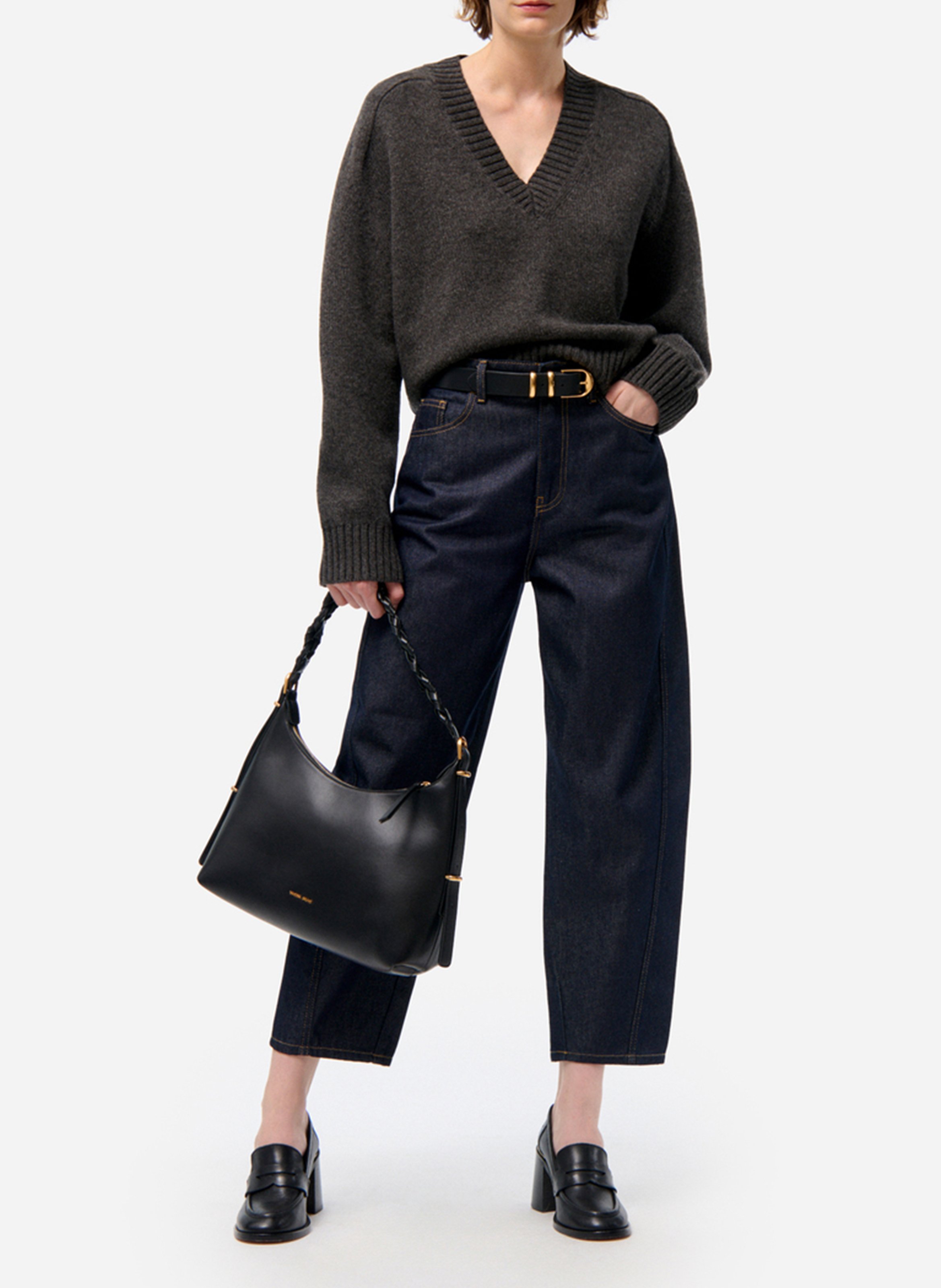 V-neck wool sweater VANESSA BRUNO Grey