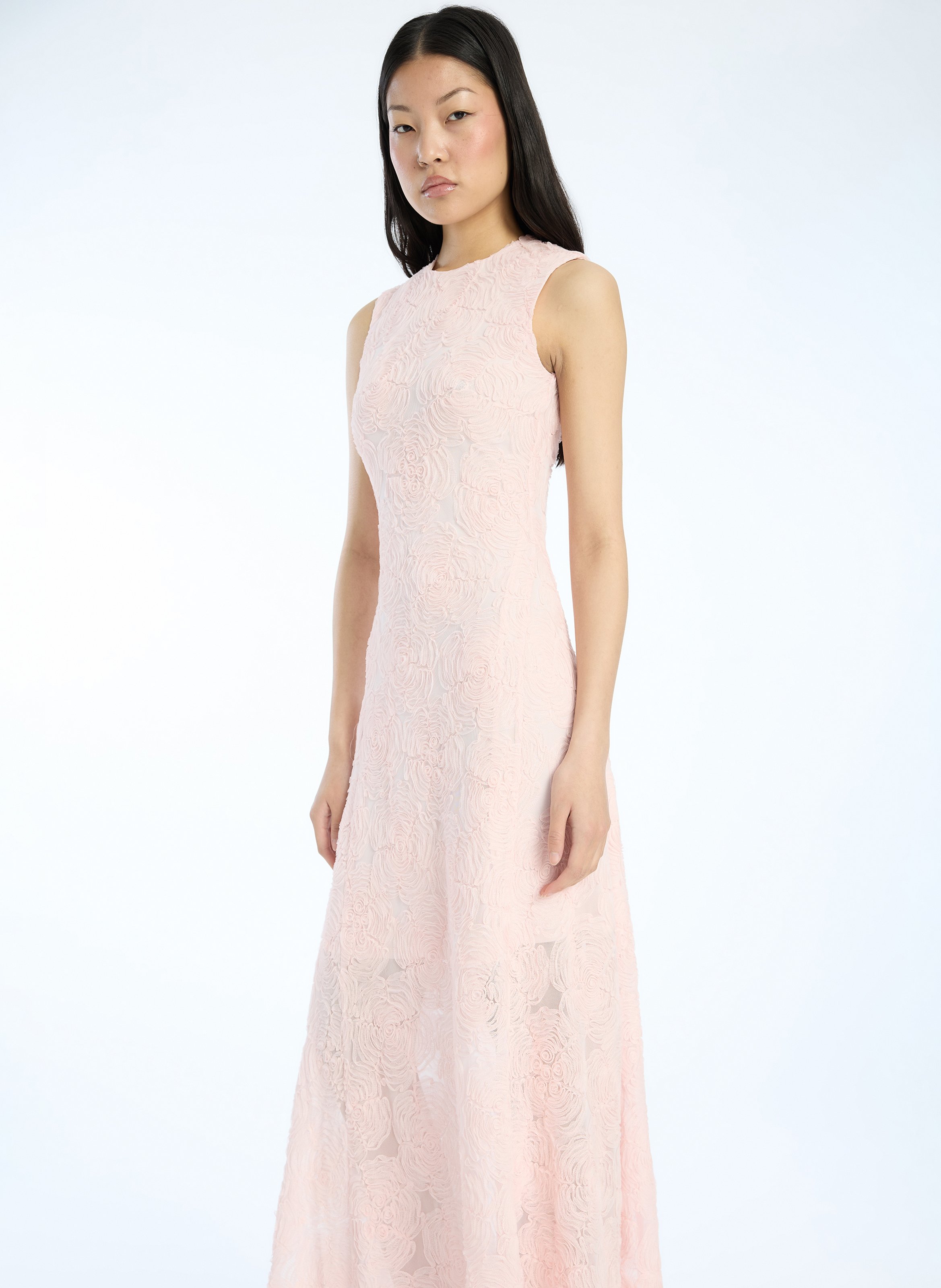 Sleeveless jacquard maxi dress ROTATE Purple