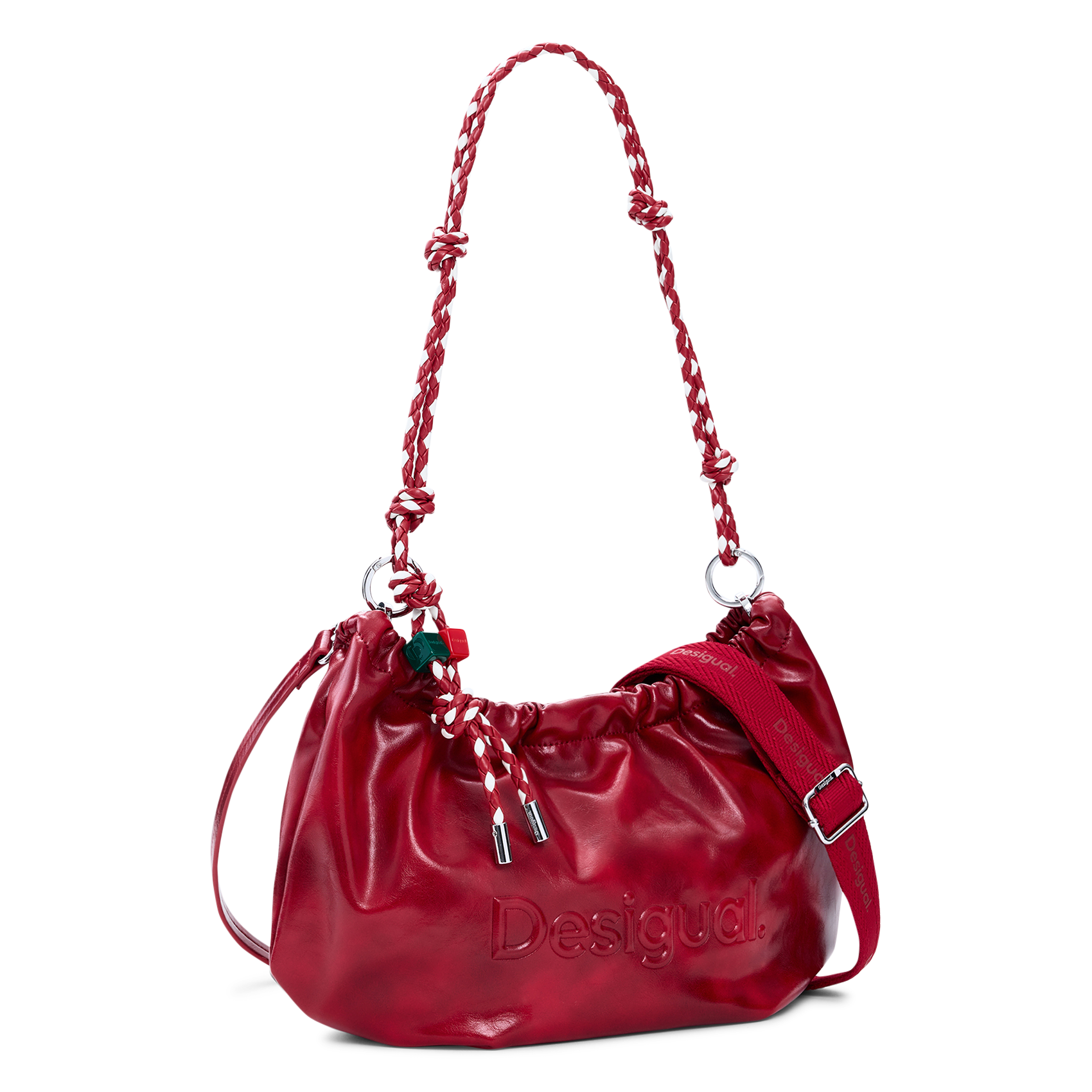 Bolso al hombro de piel de imitación DESIGUAL Rojo