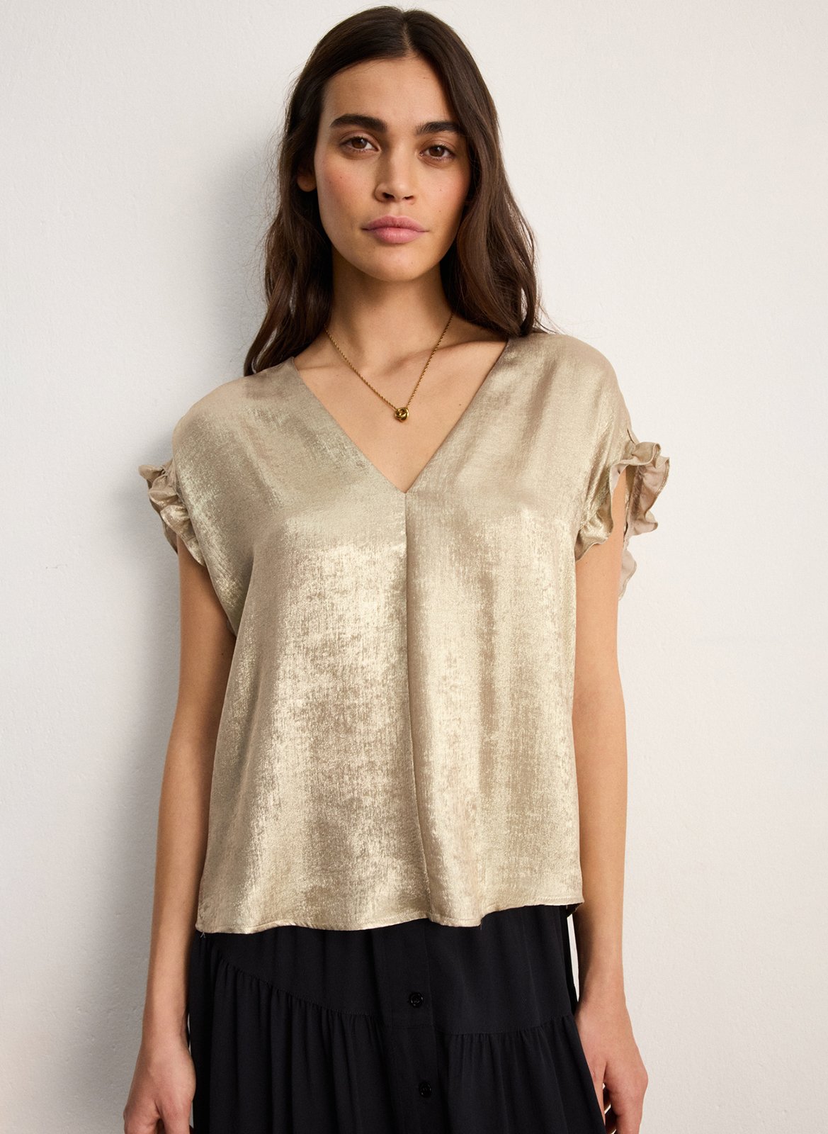 Effy - Oberteil mit V-Ausschnitt PABLO Golden
