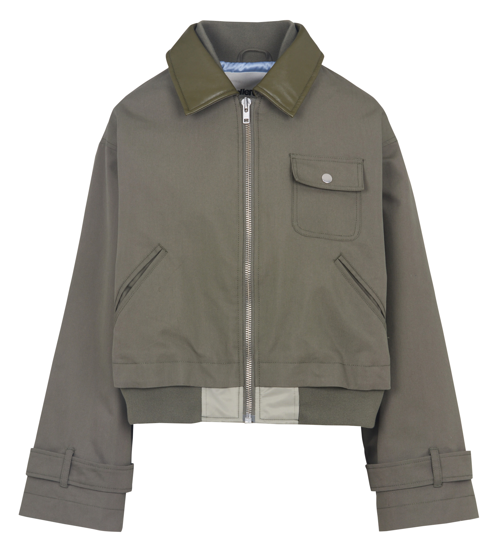 Cotton-blend jacket with classic collar BELLEROSE Khaki