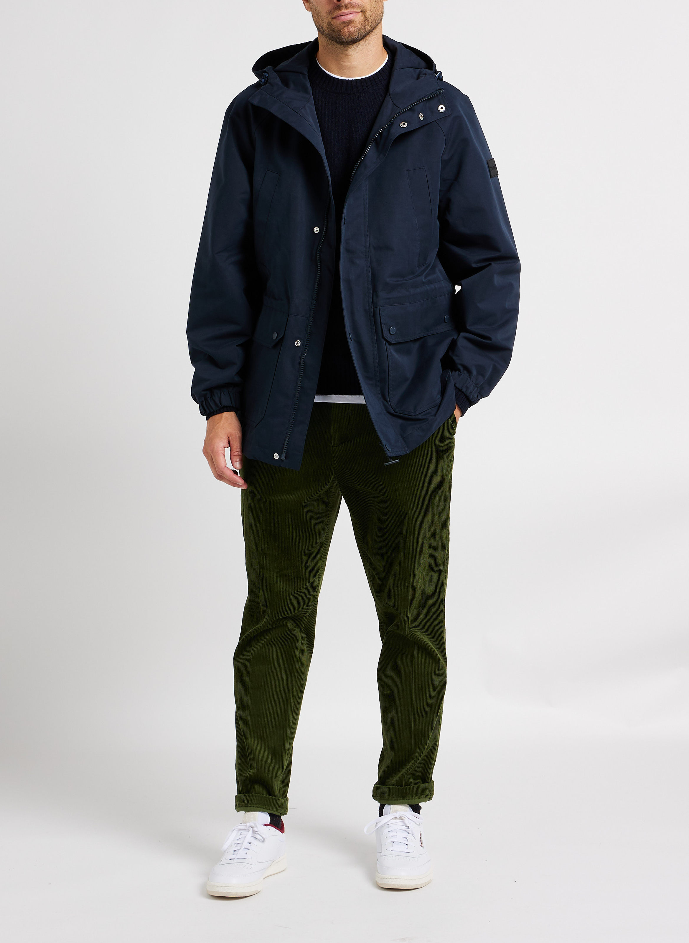 Slim-fit trui van wolmix met ronde hals SAMSOE SAMSOE Blauw