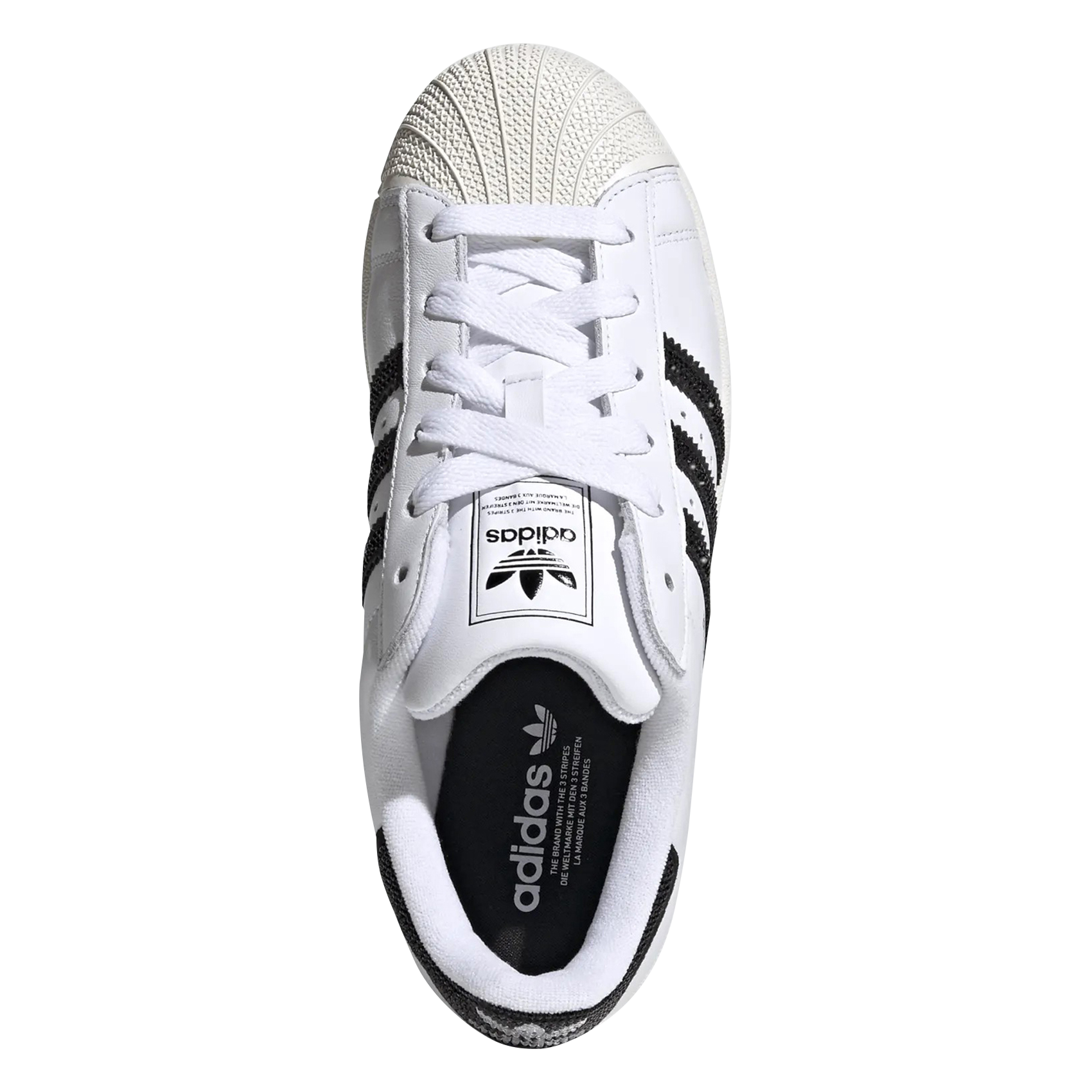 Baskets basses en cuir ADIDAS Blanc