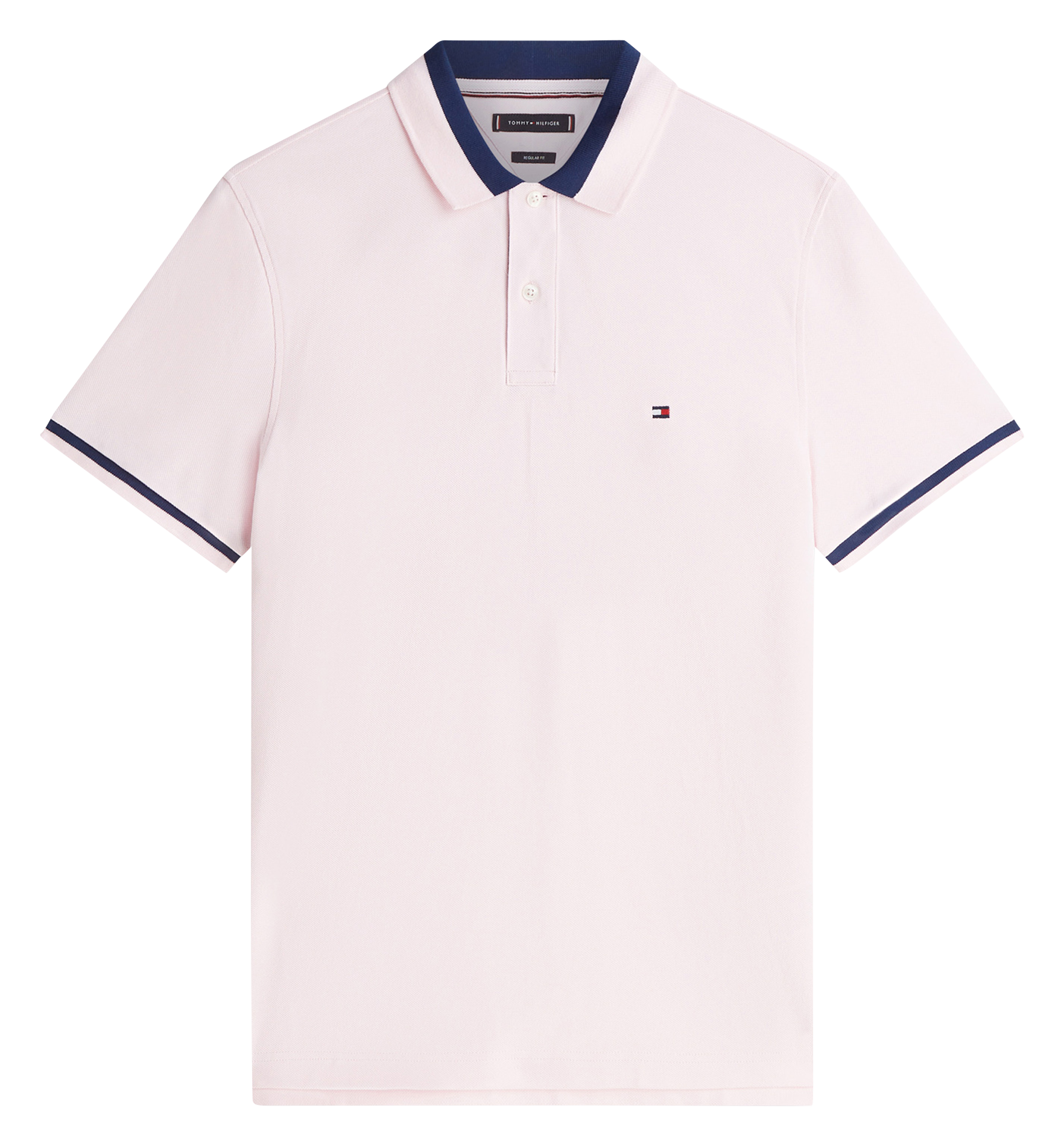 Polo droit en coton bio mélangé TOMMY HILFIGER Pink