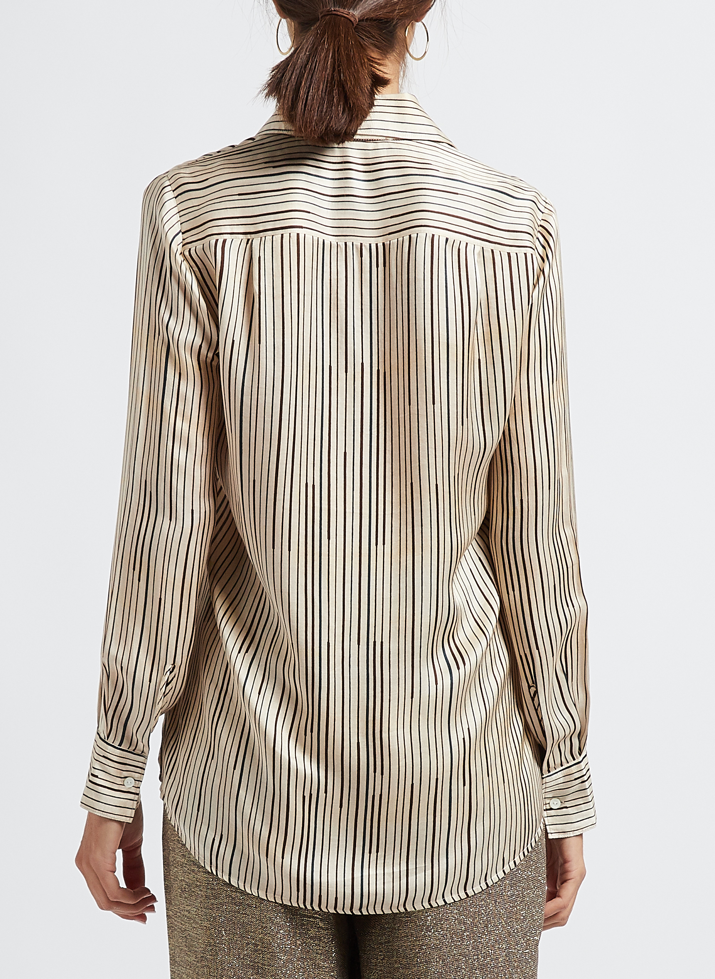 Chemise col classique rayée DIEGA Beige