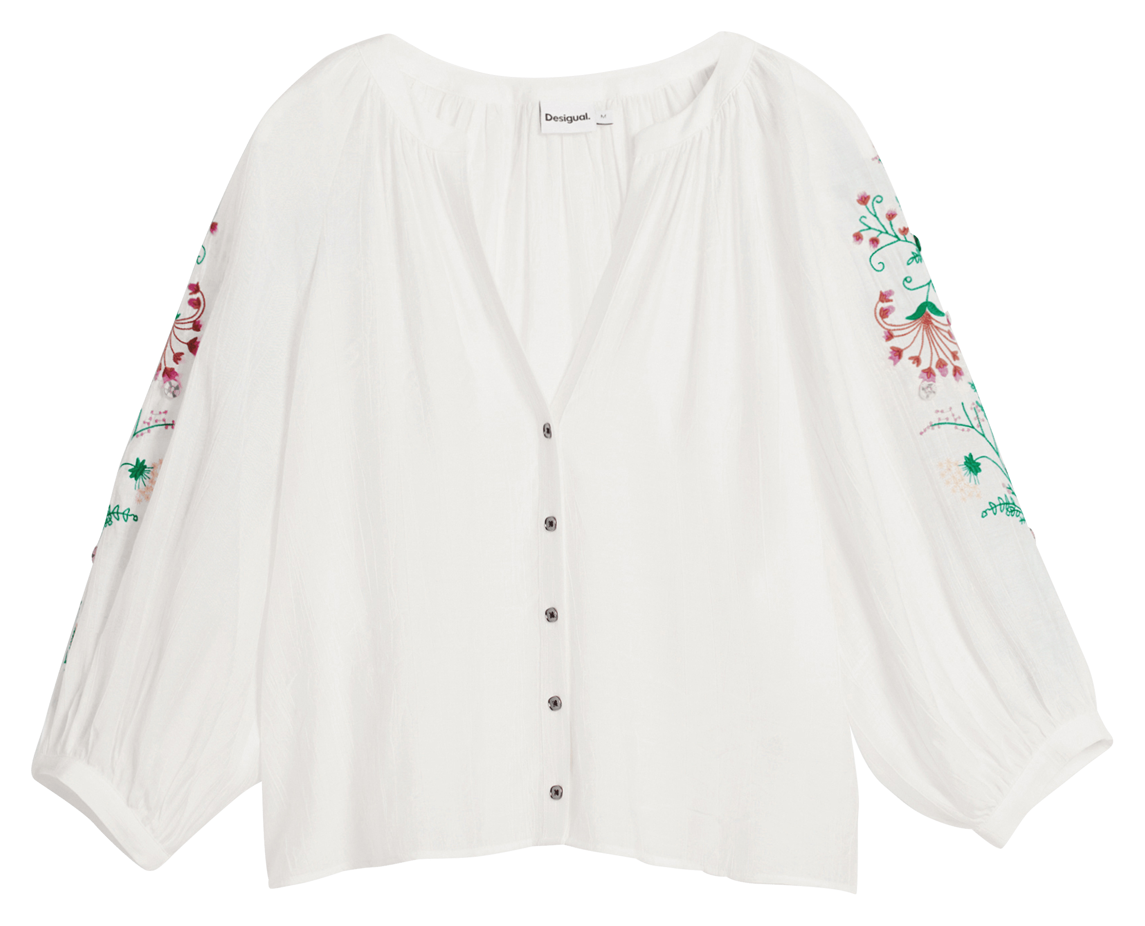 Bluse mit Henley-Ausschnitt DESIGUAL Weiss