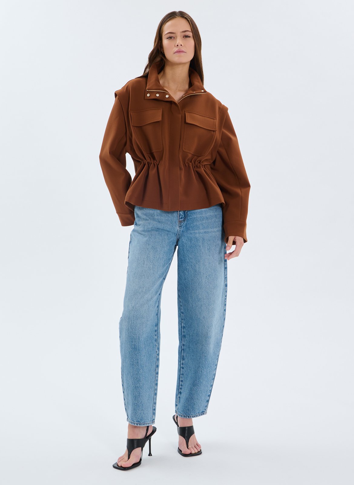 Denim broek van katoen ZAPA Blauw