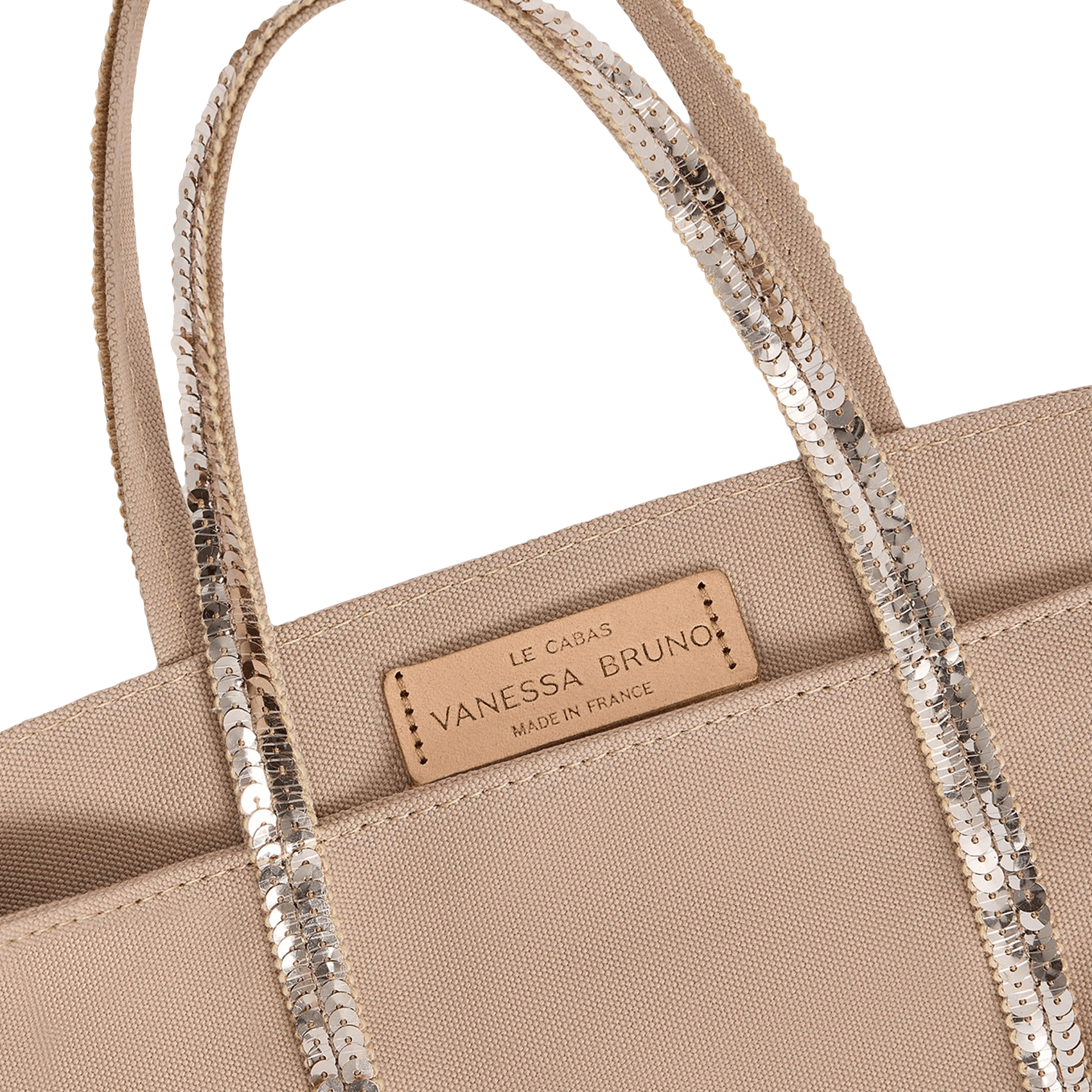 Mini-Shopper aus Baumwolle mit Pailletten VANESSA BRUNO Braun