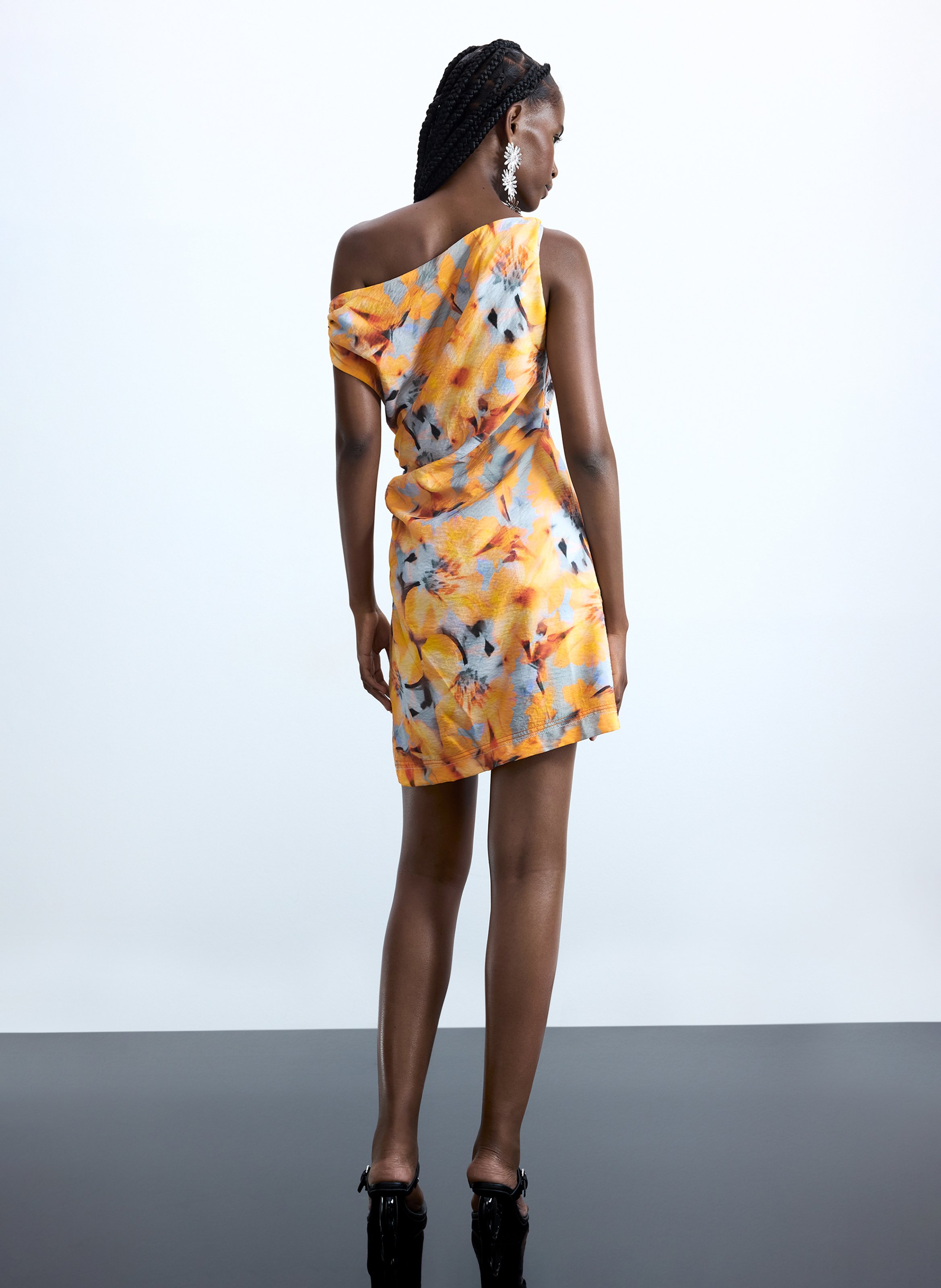 Floral print top DESIGUAL Orange