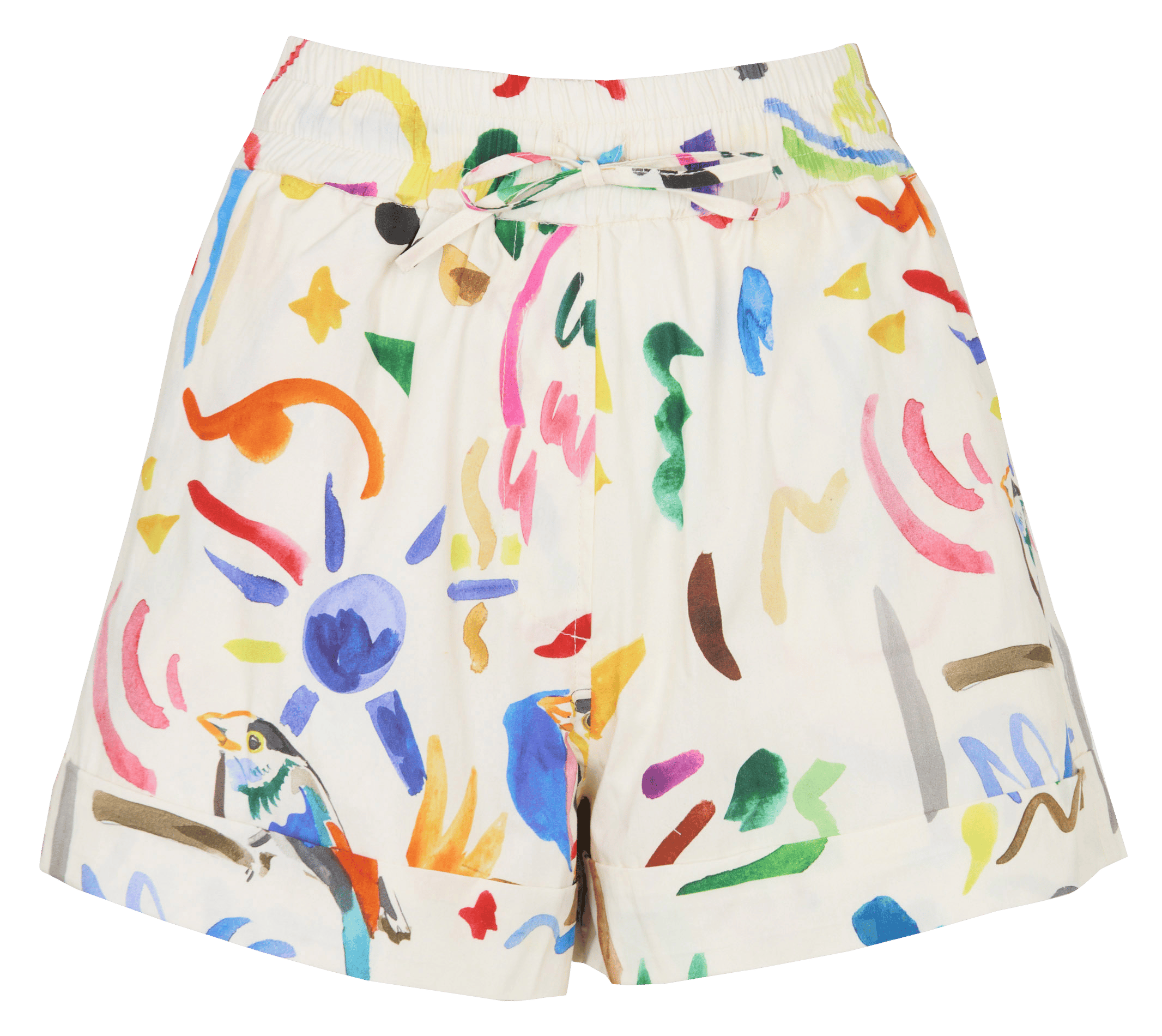 Straight printed cotton shorts G.KERO Beige