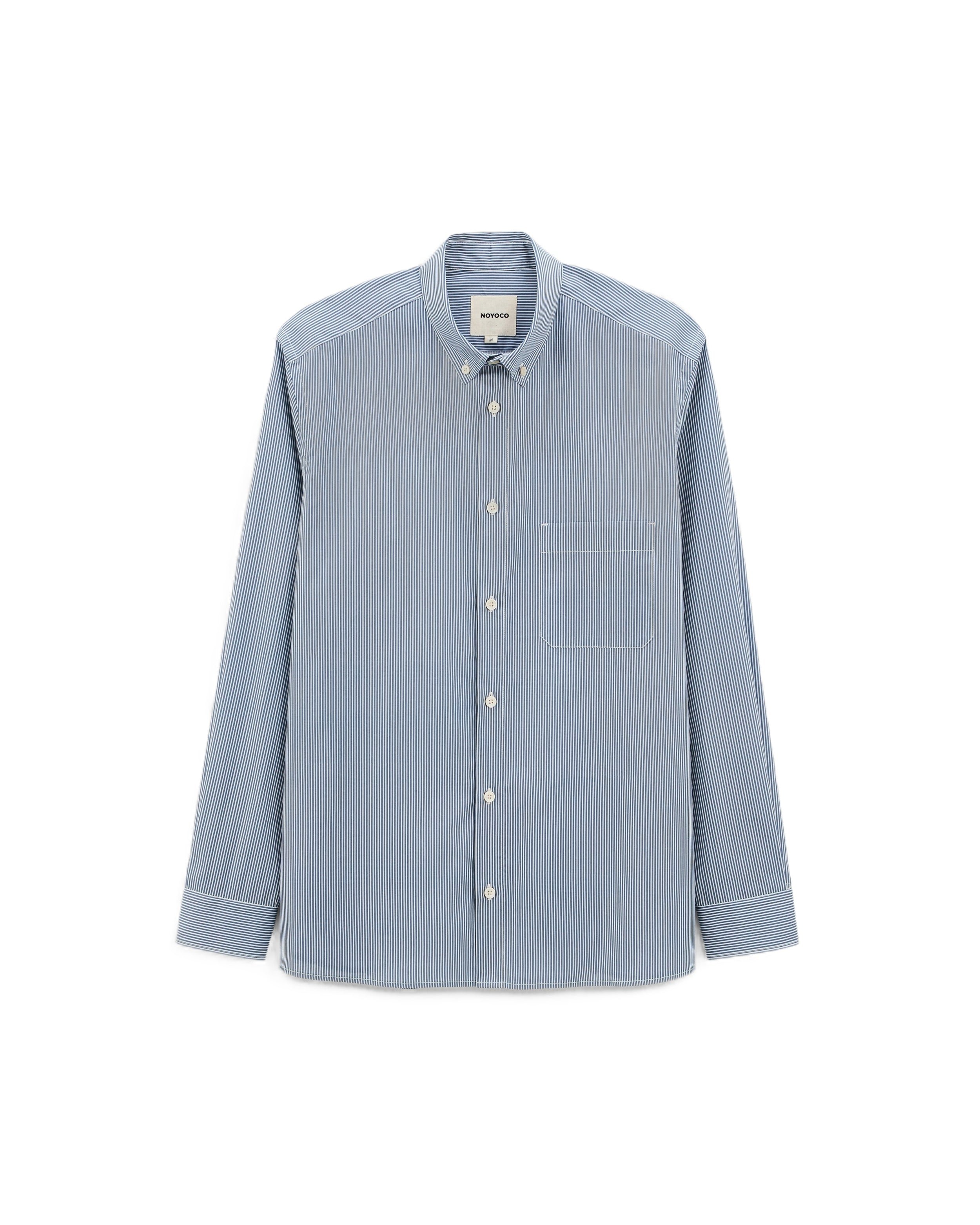 Chemise décontractée curtis blue lake stripes Noyoco Bleu