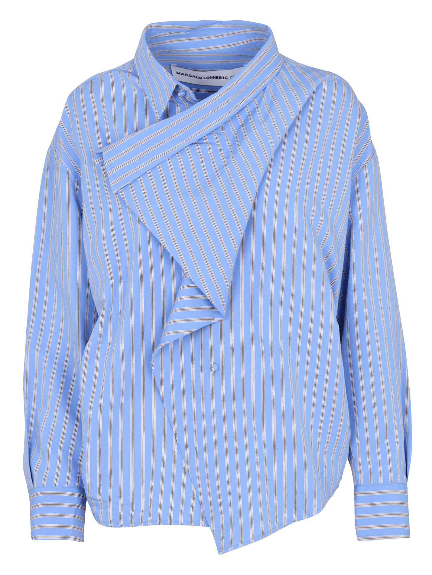 Chemise asymétrique à col drapé MARGAUX LONNBERG Bleu