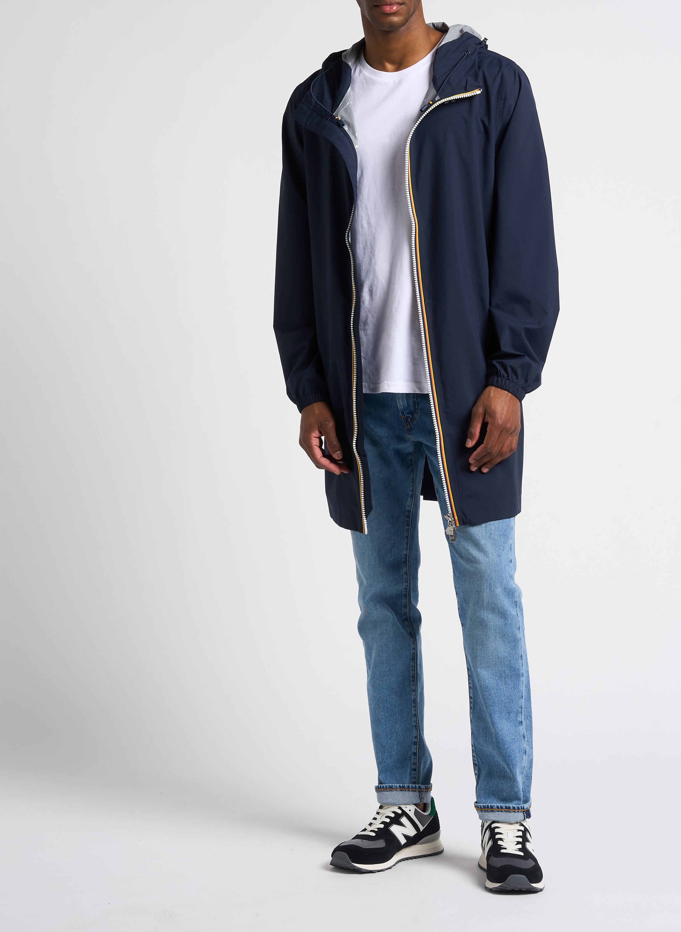 Lang windjack met capuchon K-WAY Blauw