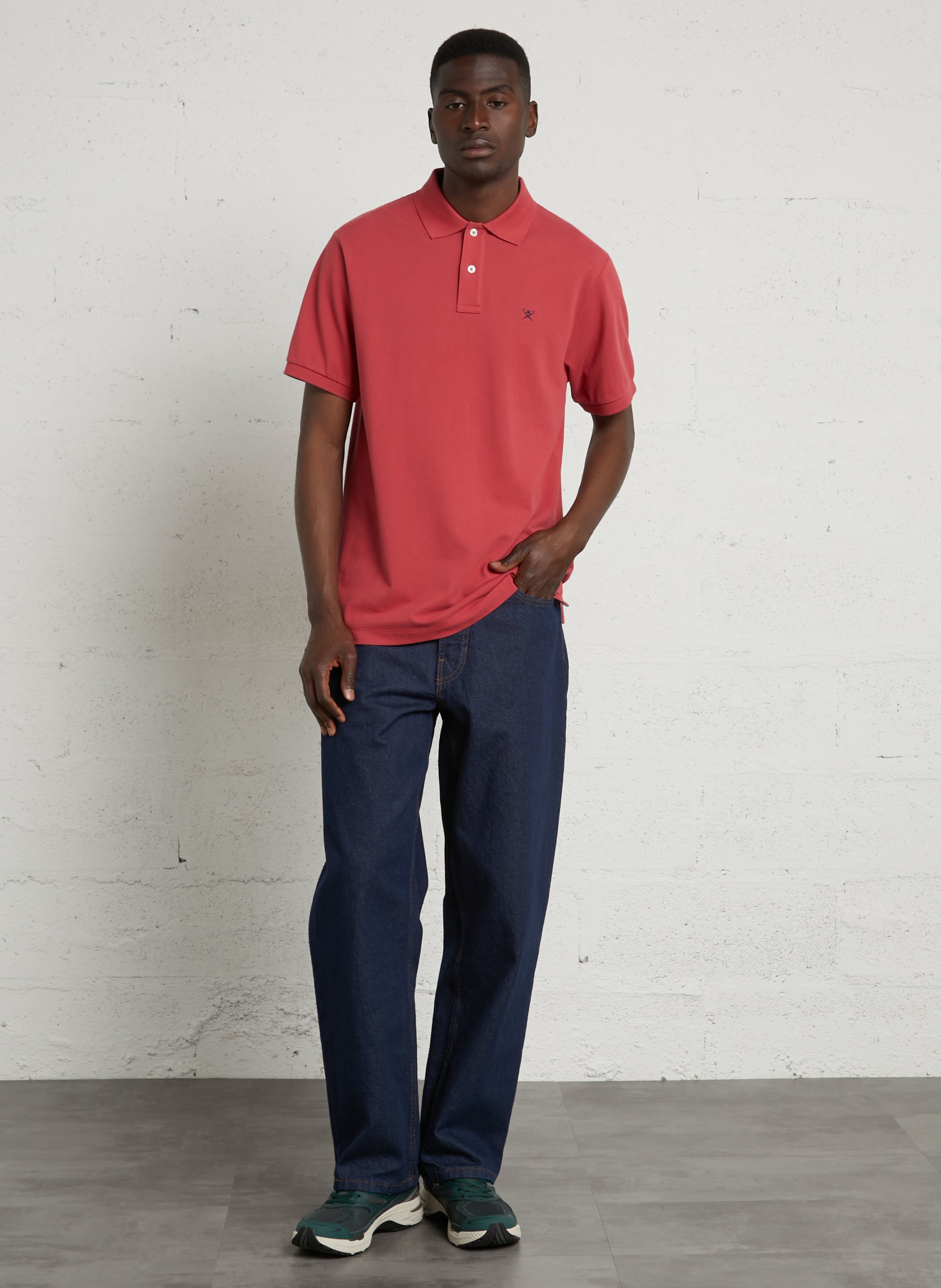 Polo droit manches courtes uni HACKETT Rouge