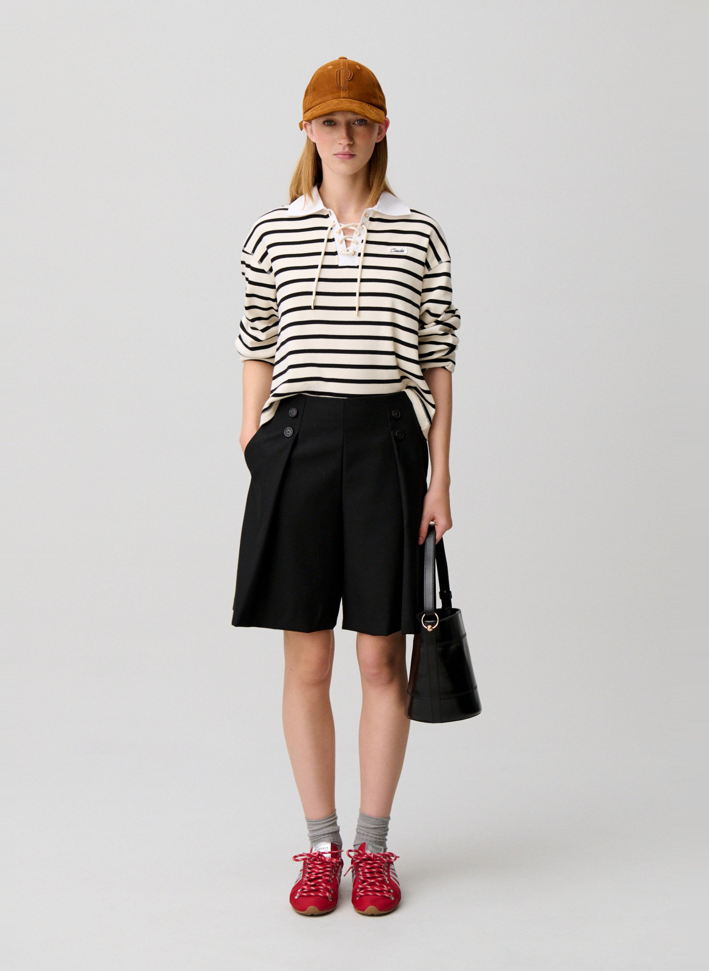 Tee-shirt droit en coton rayé CLAUDIE PIERLOT Multicolore