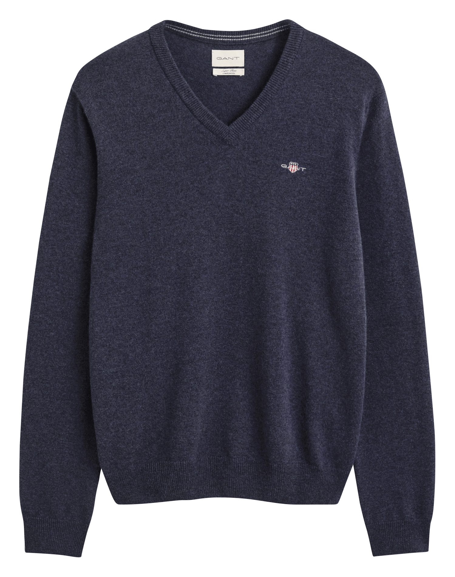 Pull col V en laine GANT Bleu