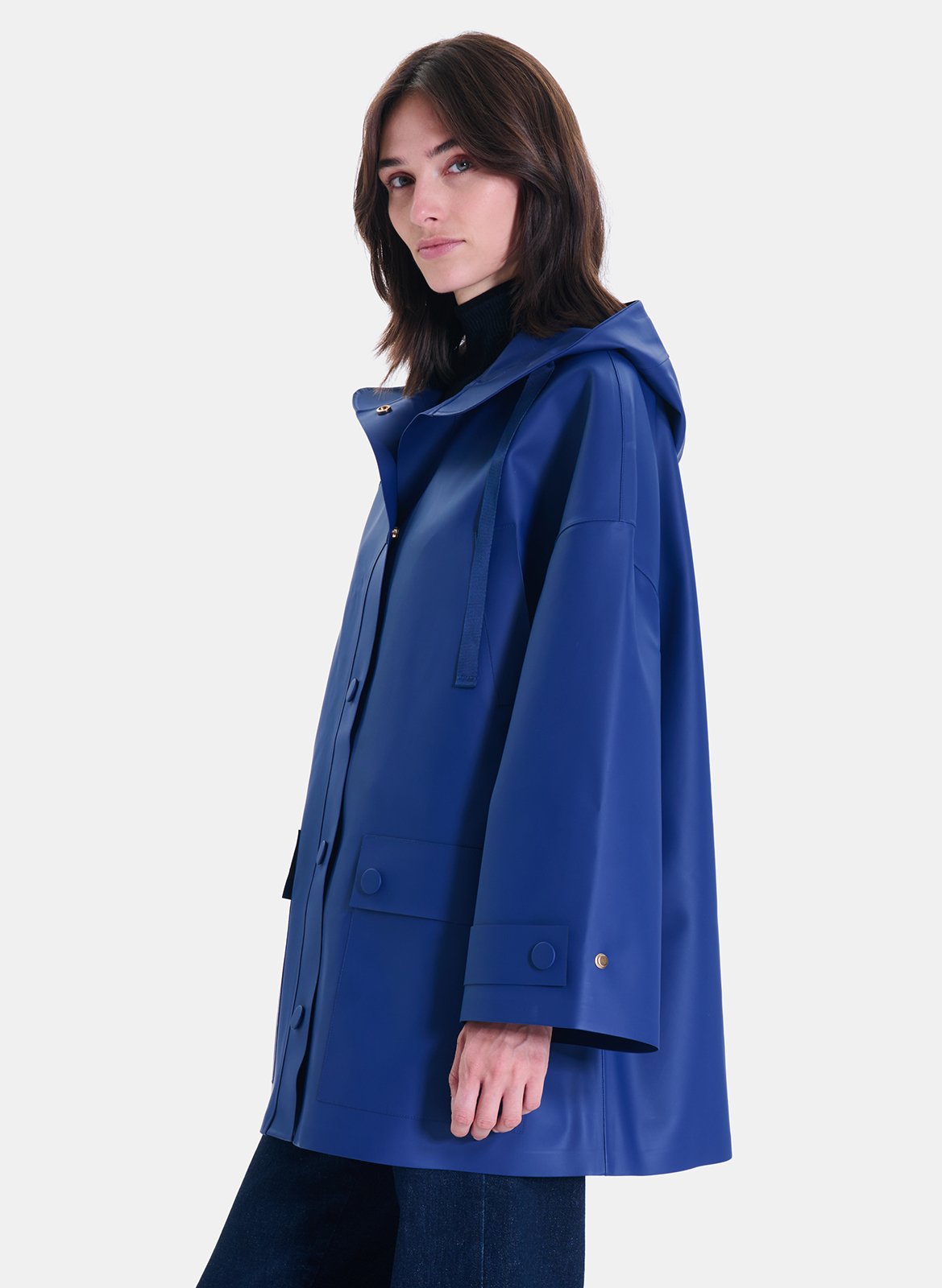 Trench ample à capuche ZAPA Blauw