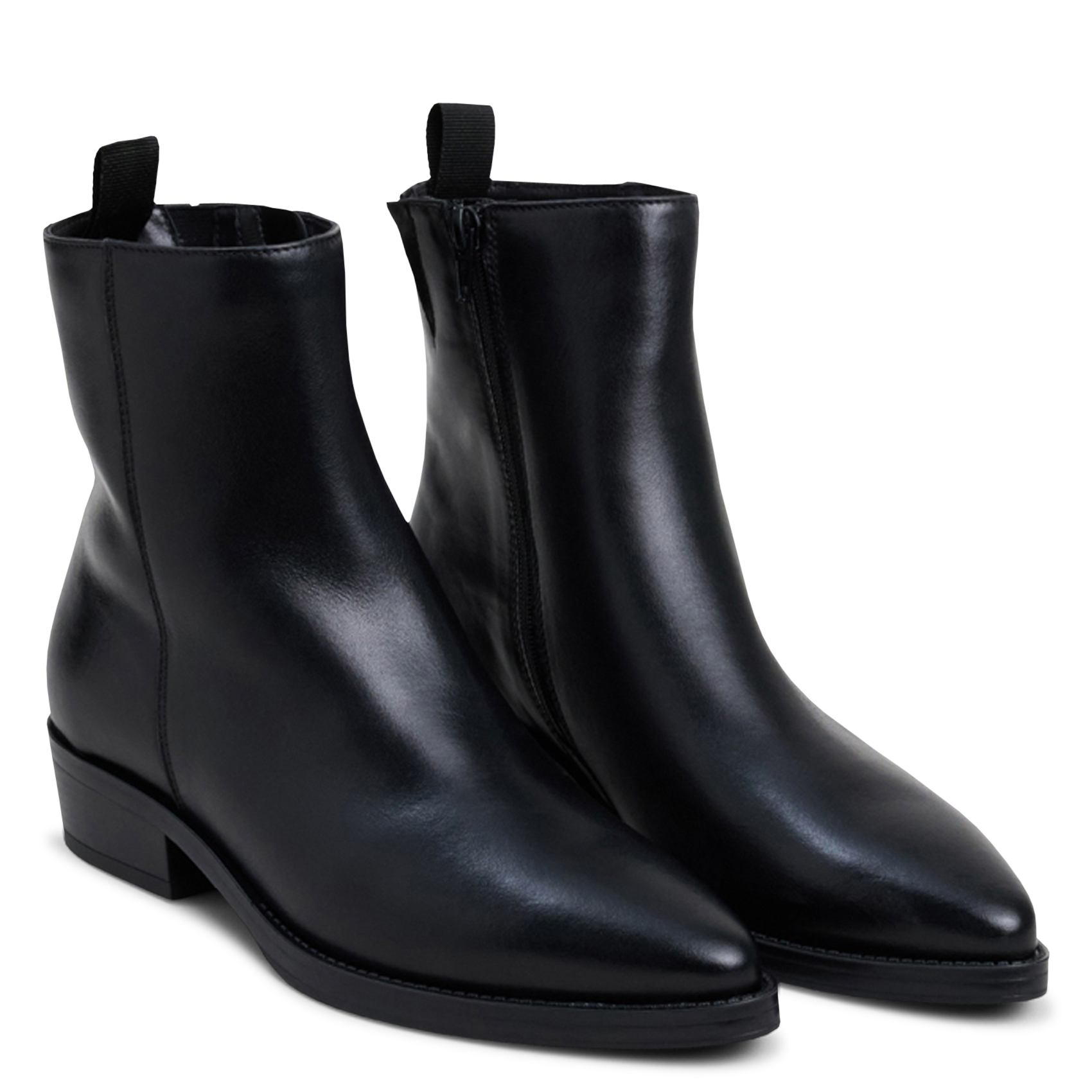 Bottines à talons en cuir JONAK Noir