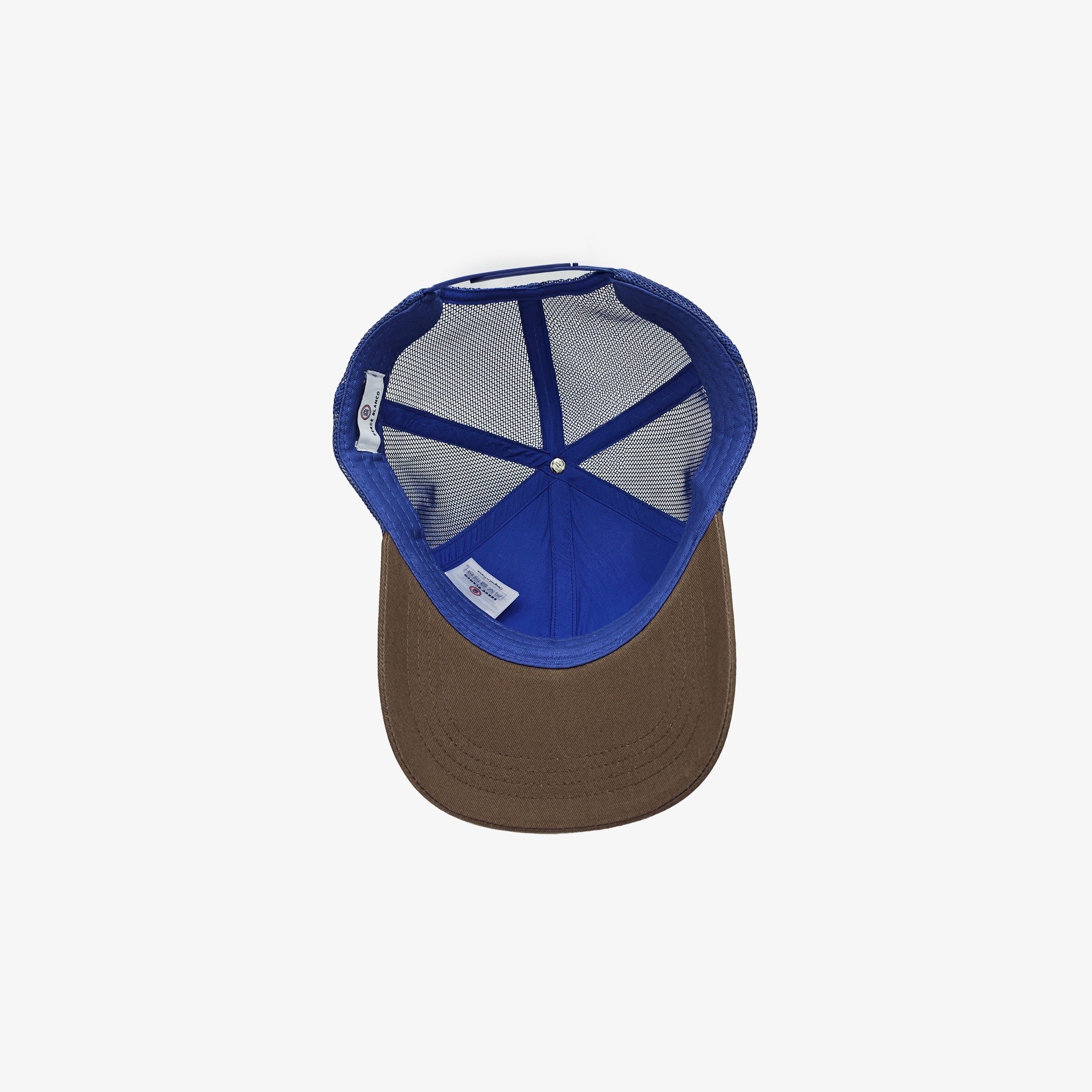 Brown and royal blue trucker cap SERGE BLANCO Brown
