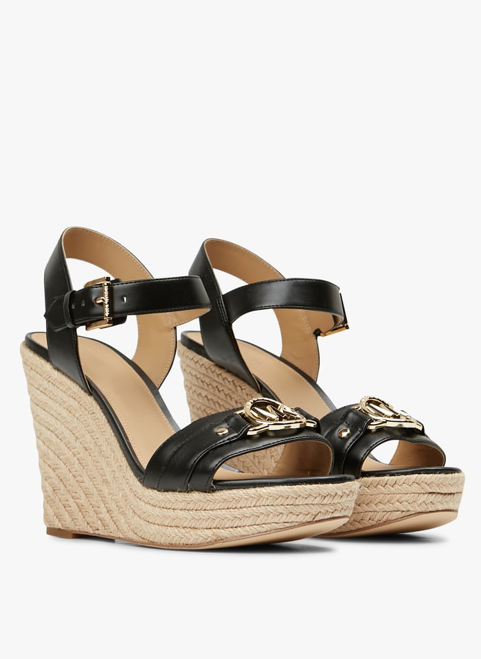 Michael kors 2025 black wedge sandals