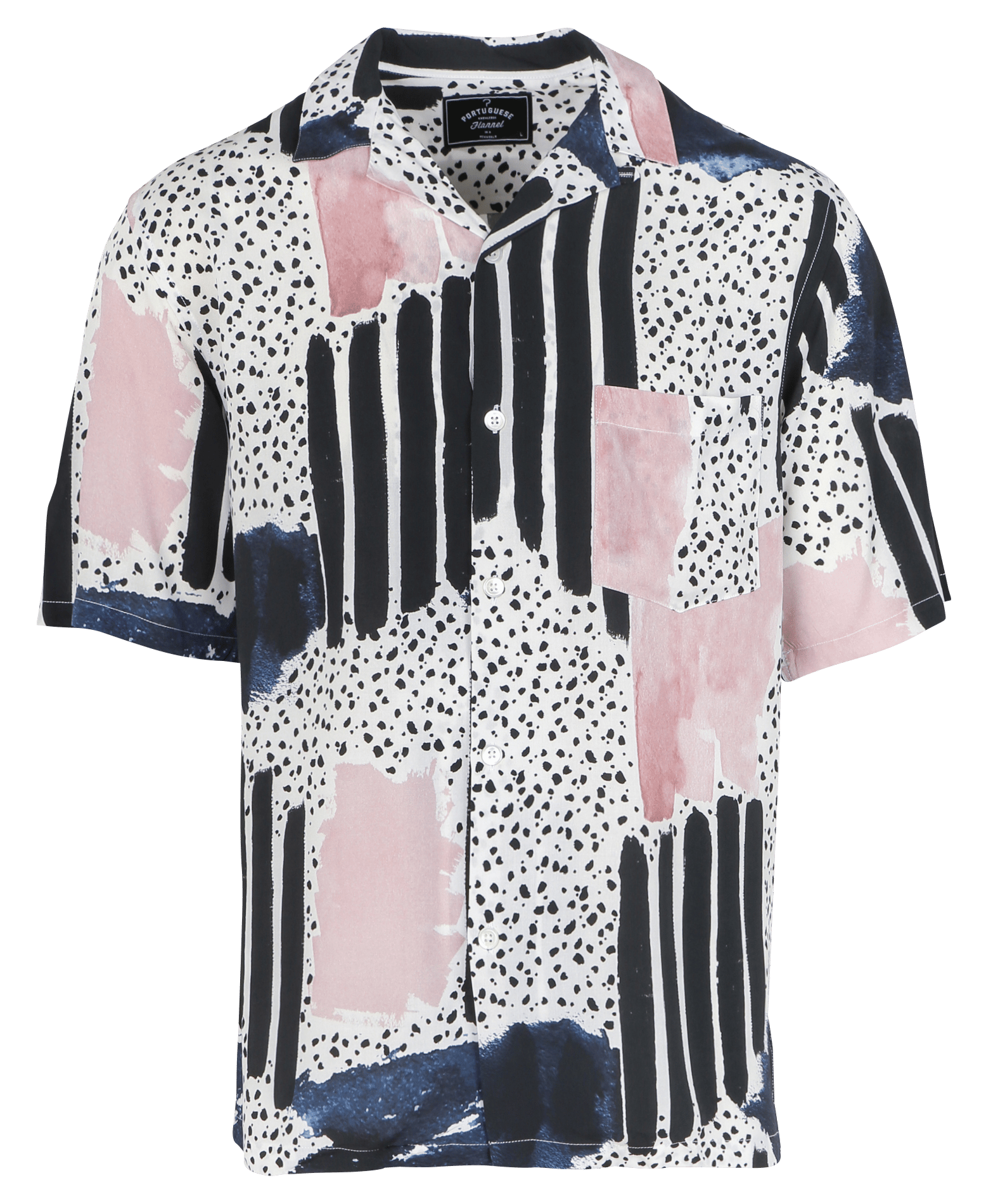 Chemise col cubain regular-fit imprimée MulticolorePORTUGUESE FLANNEL