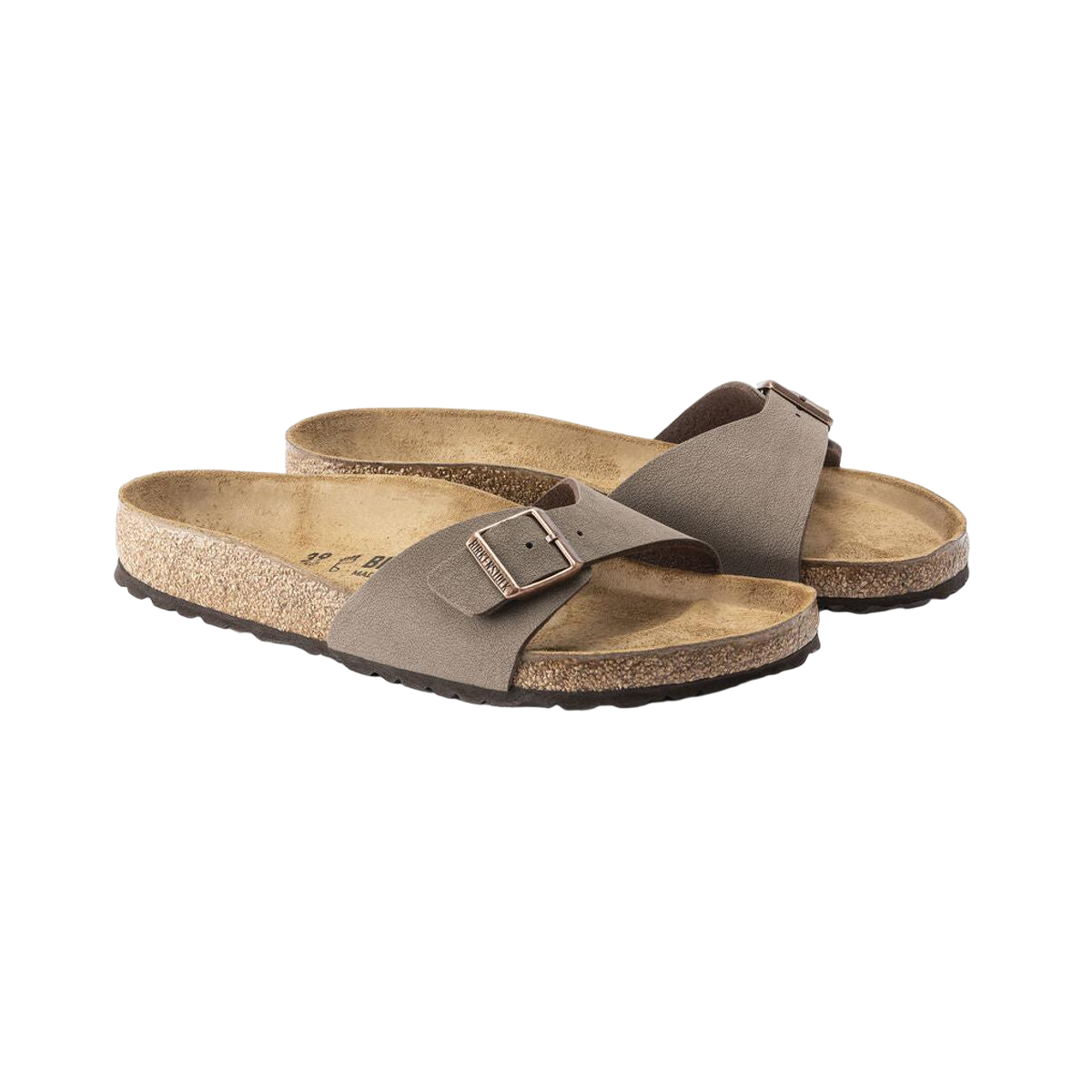 Faux leather sandals BIRKENSTOCK Brown
