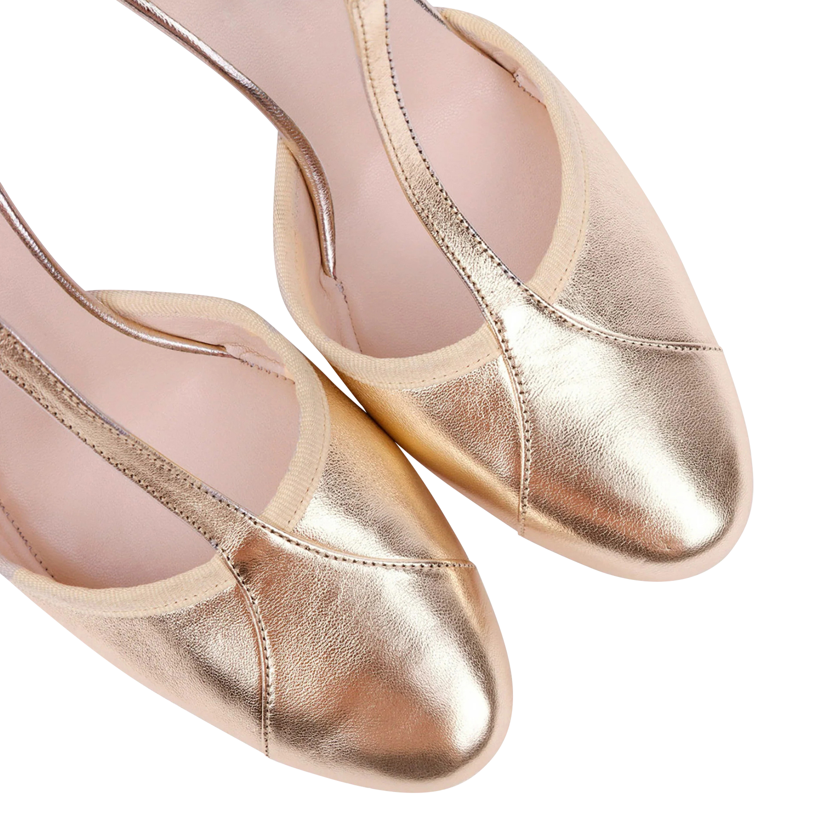 Glansleren pumps Goudkleurig