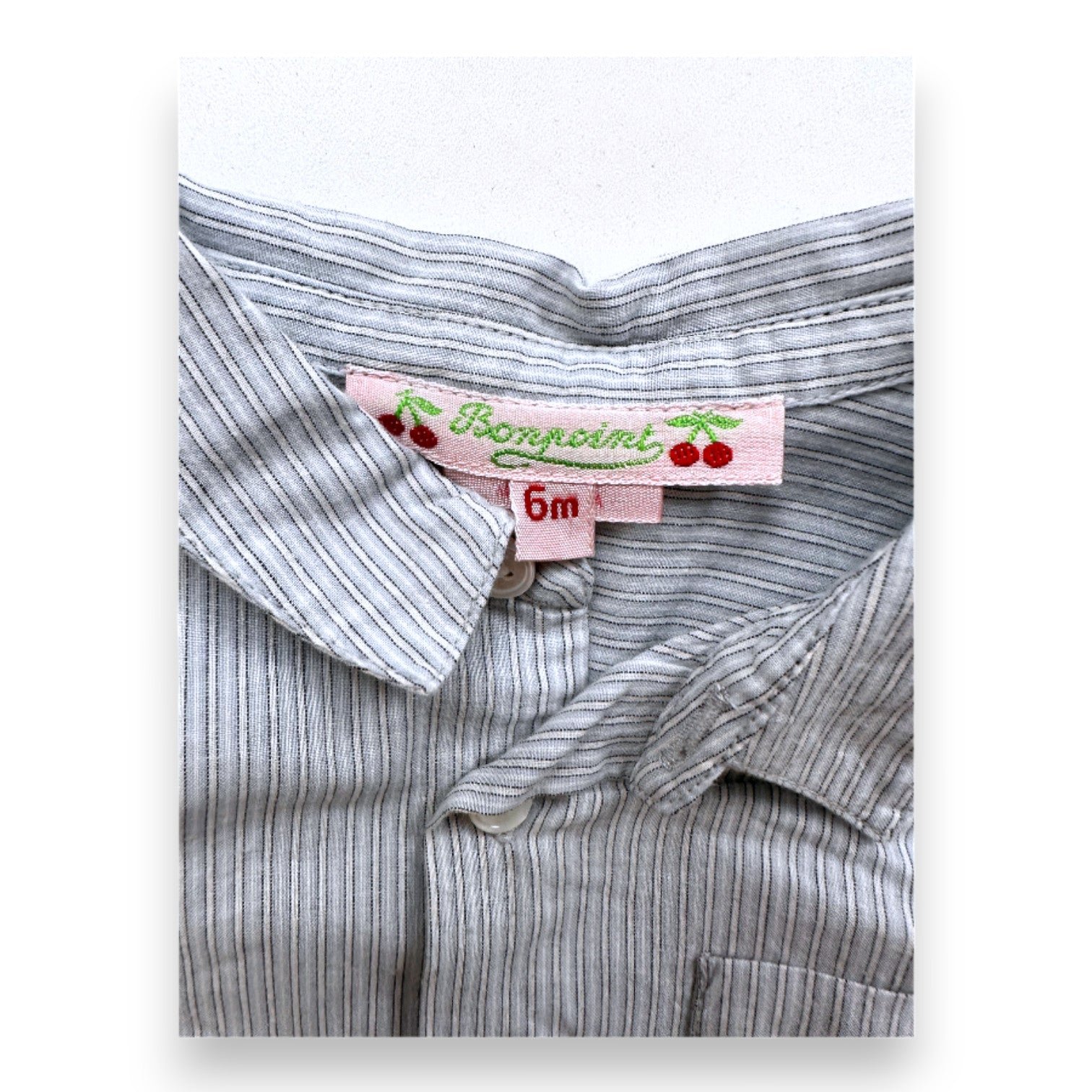 Blue baby shirt - 6 months BONPOINT - Seconde Main Blue