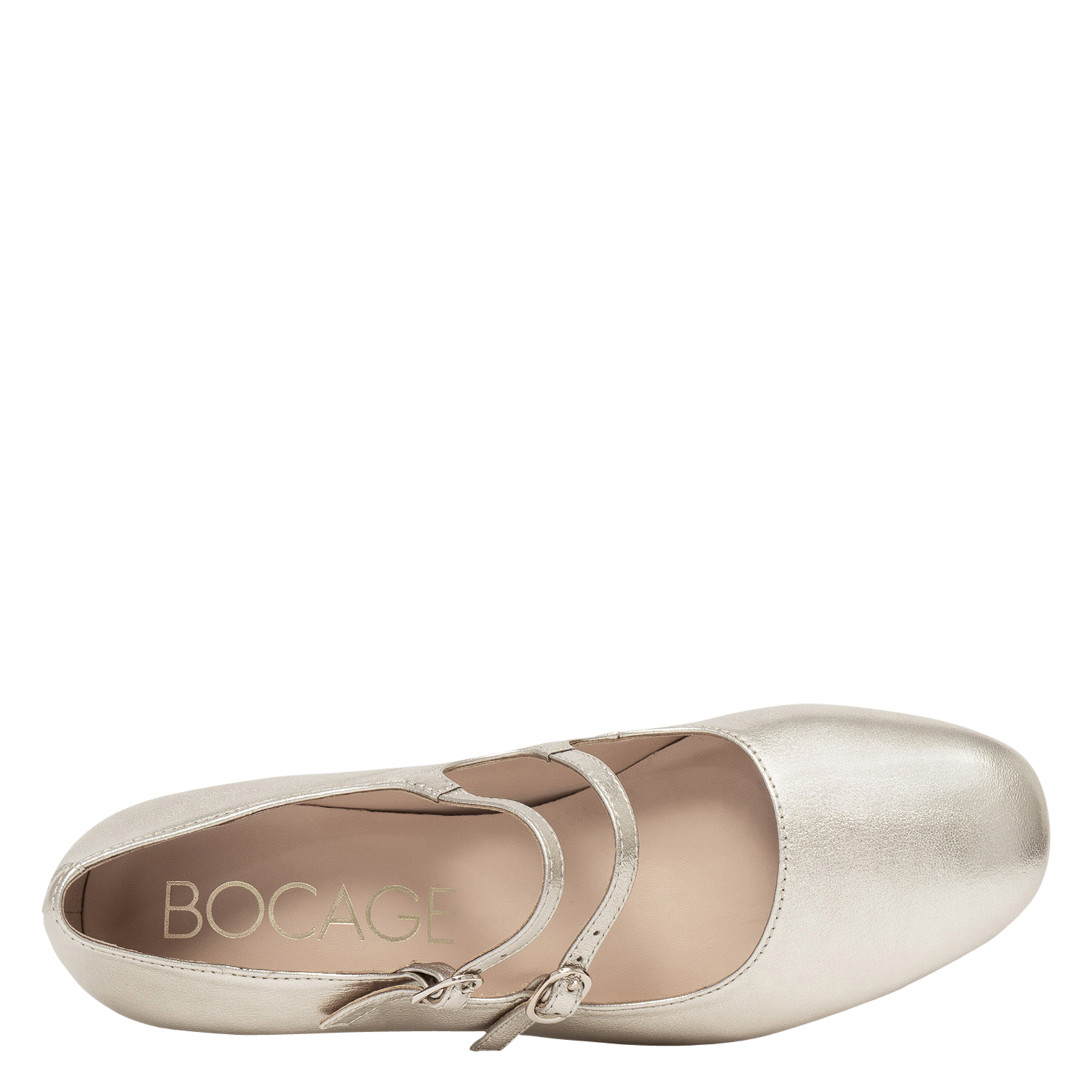 Babies métallisées à brides BOCAGE Doré