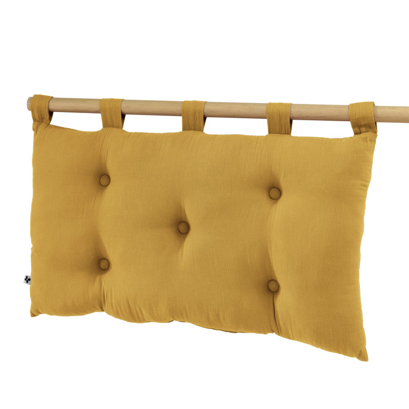 Cotton gauze headboard L'EFFET PAPILLON Yellow