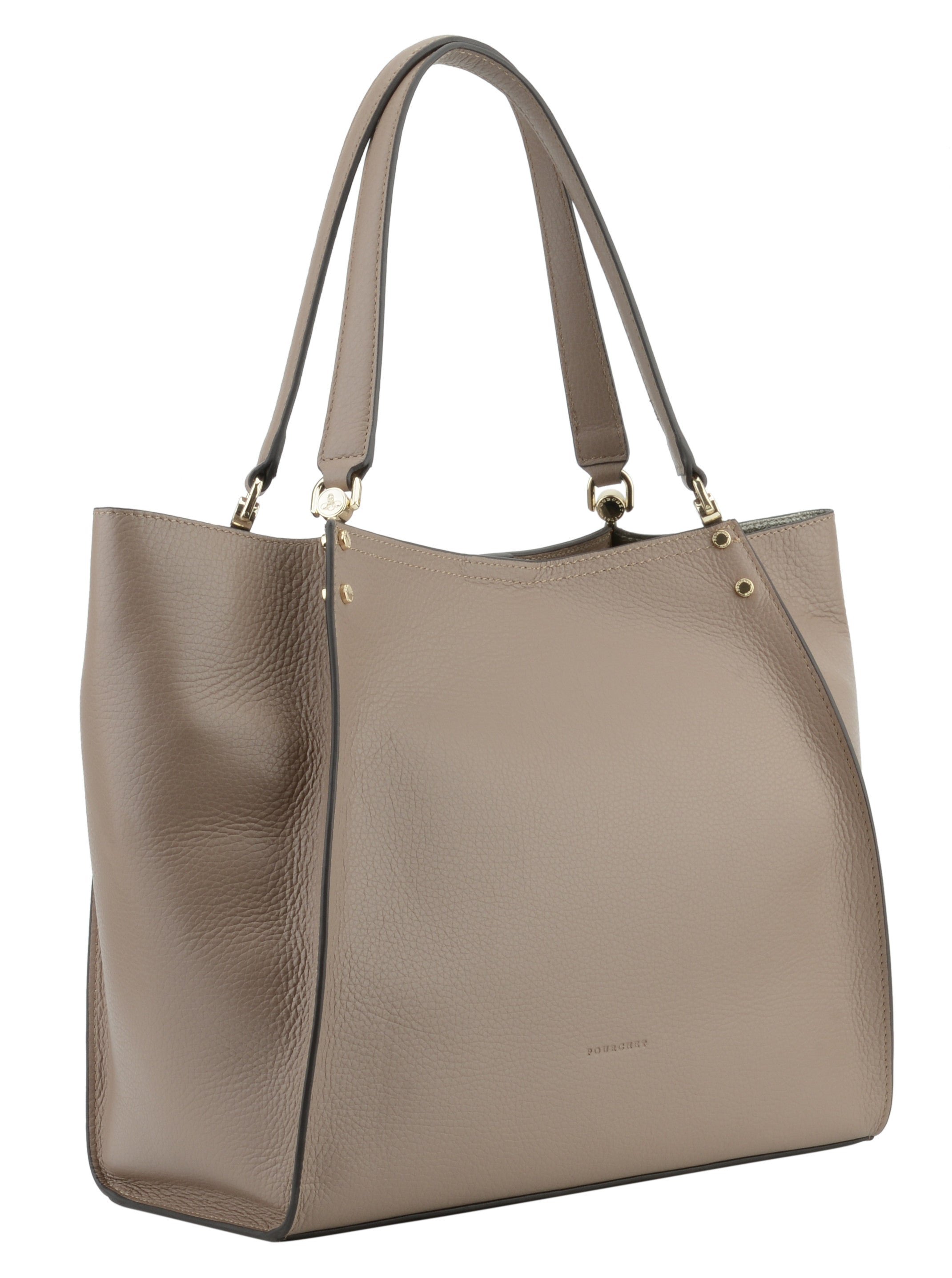 A-line leather skirt POURCHET Brown