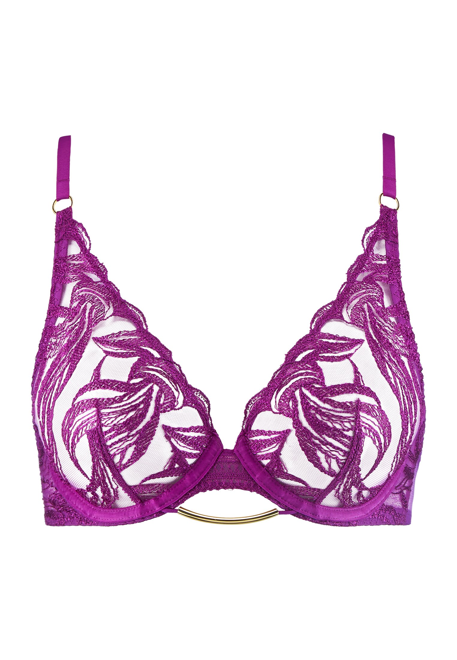 A la Folie kohl black underwired triangle bra AUBADE Purple