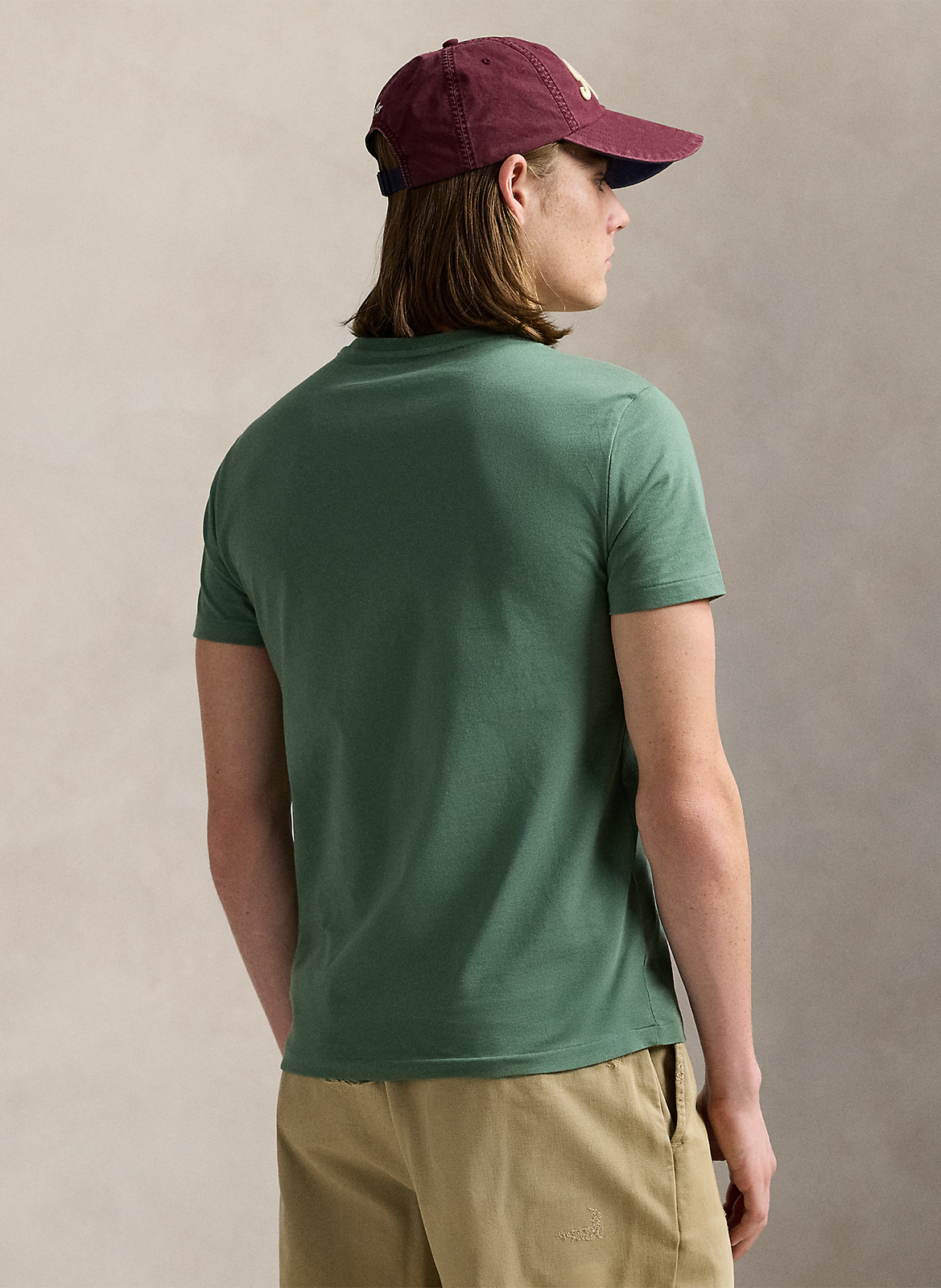 Tee-shirt col rond slim-fit en coton POLO RALPH LAUREN Vert