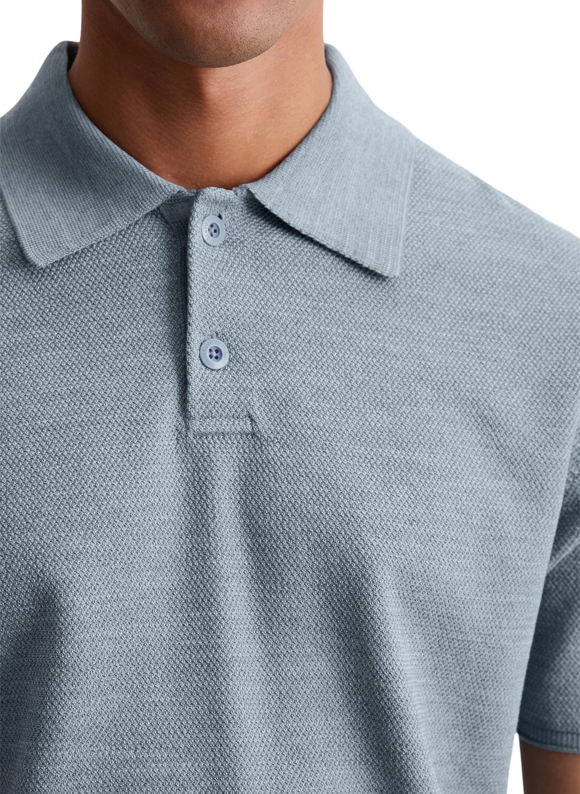 Top col polo en coton MARC O'POLO Bleu