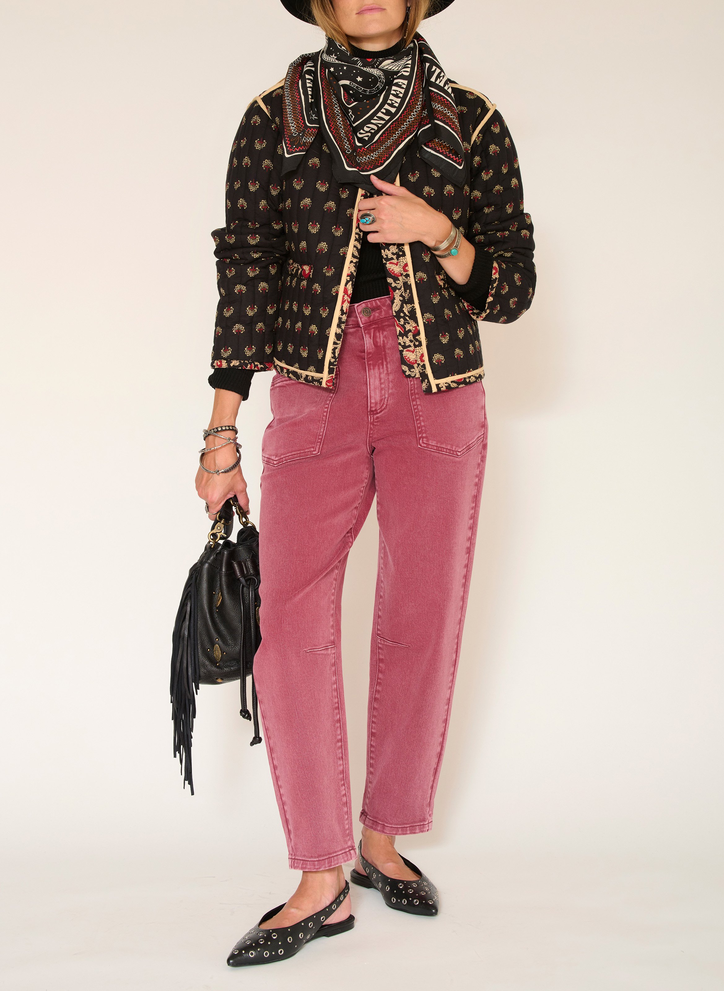 High-rise slim-fit jeans MKT Red