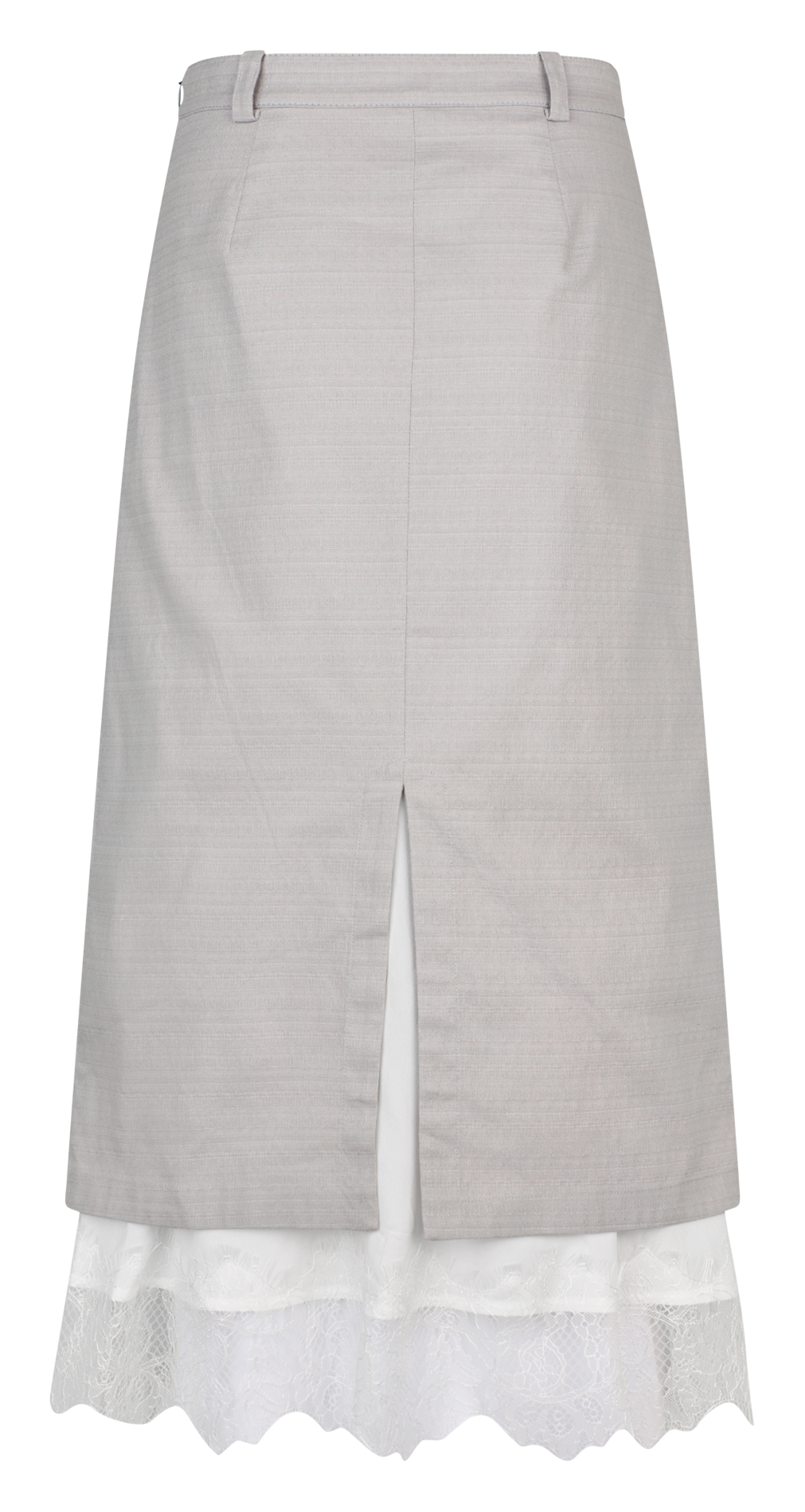 Jupe midi taille haute en coton mélangé BAUM UND PFERDGARTEN Argent