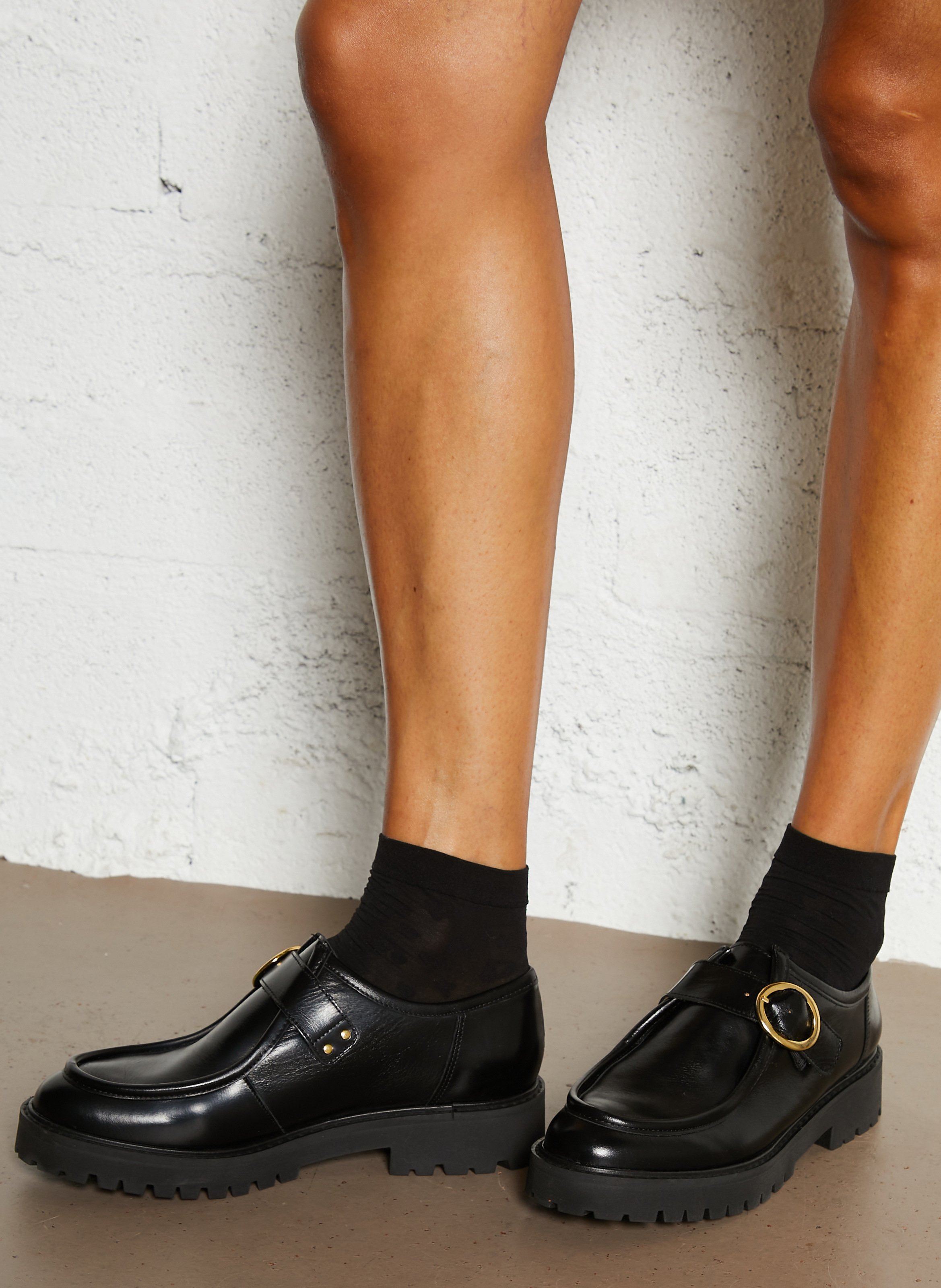 Mocassins van leer MAISON TOUFET Zwart