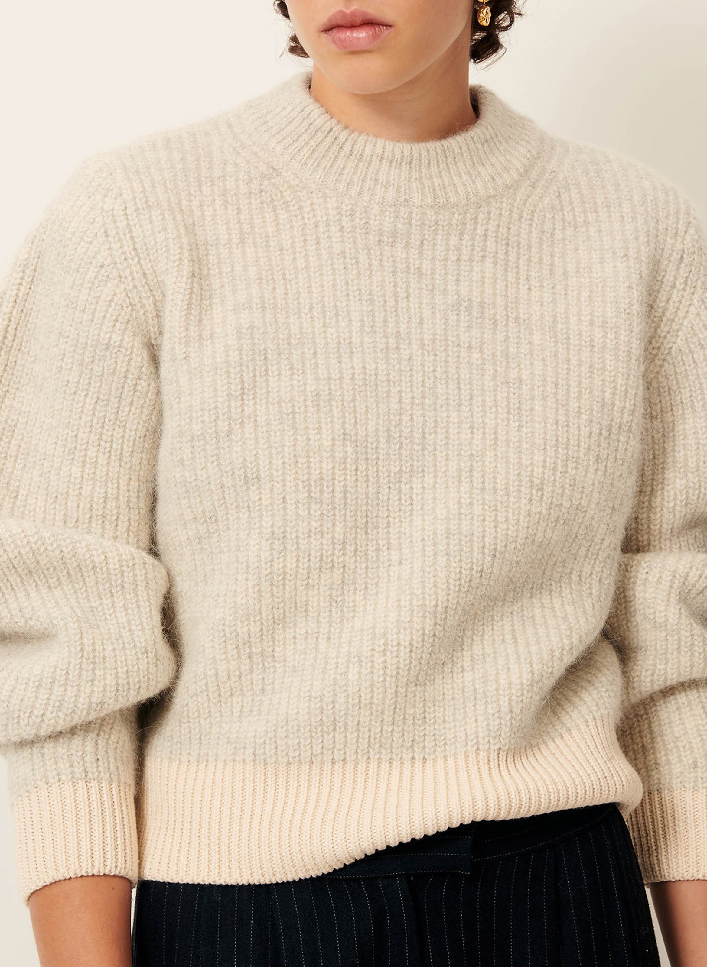 Pull droit en maille SESSUN Gris