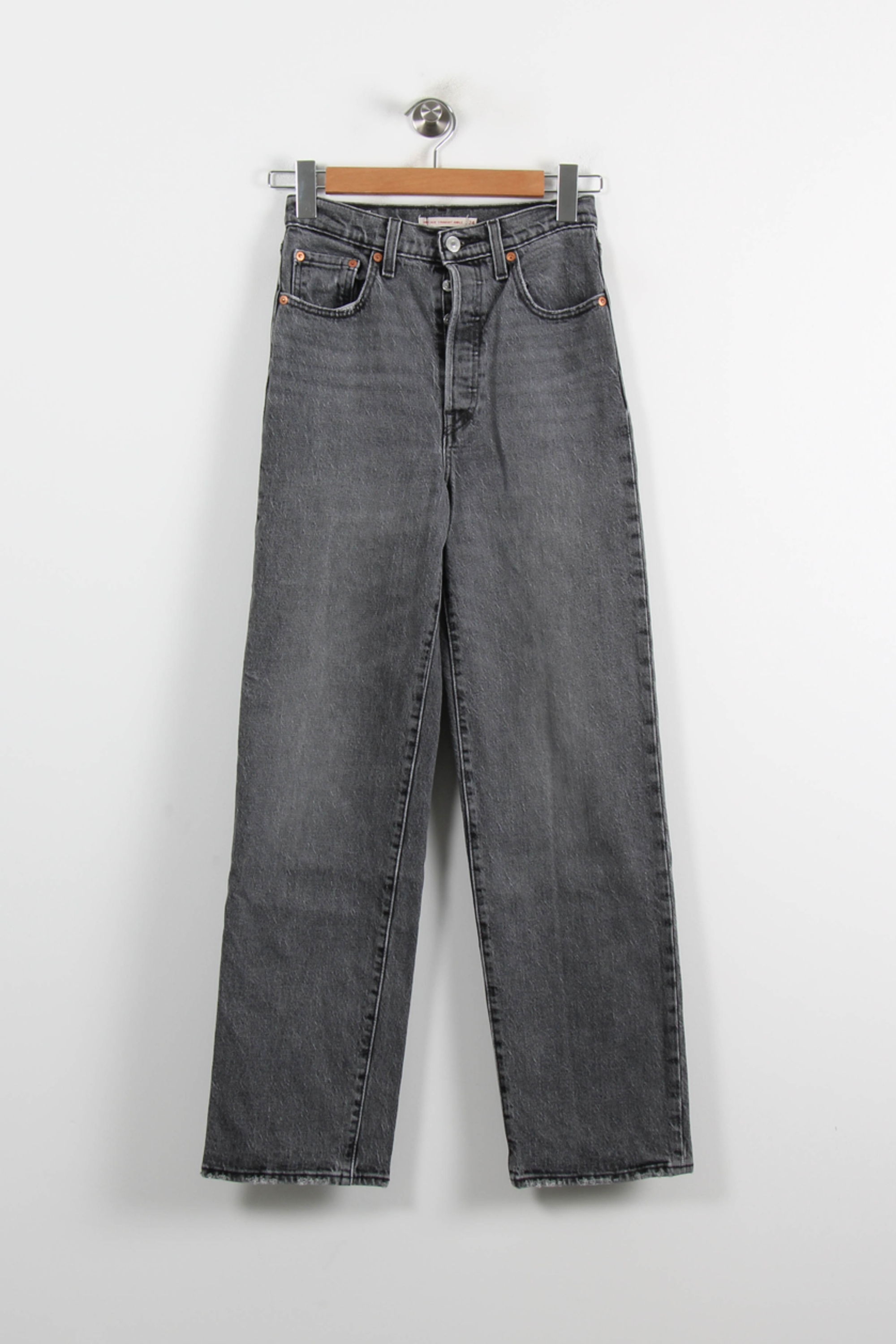 Cropped slim jeans with studs LEVI'S - Seconde main Grey