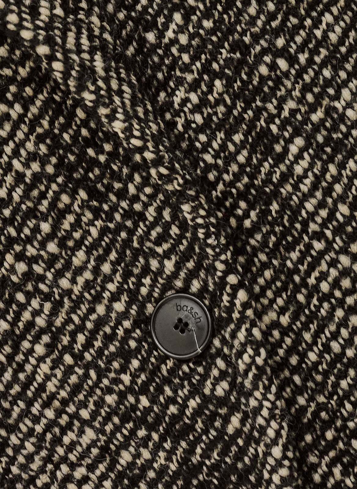 Manteau long en maille bicolore BA&SH Noir