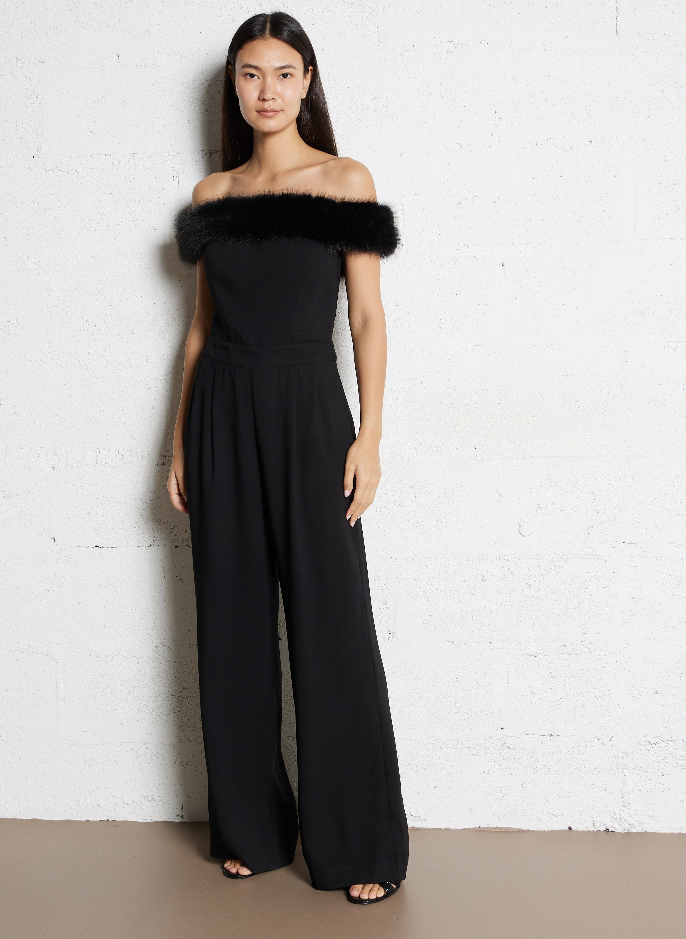 Rechte jumpsuit met boothals IKKS Zwart