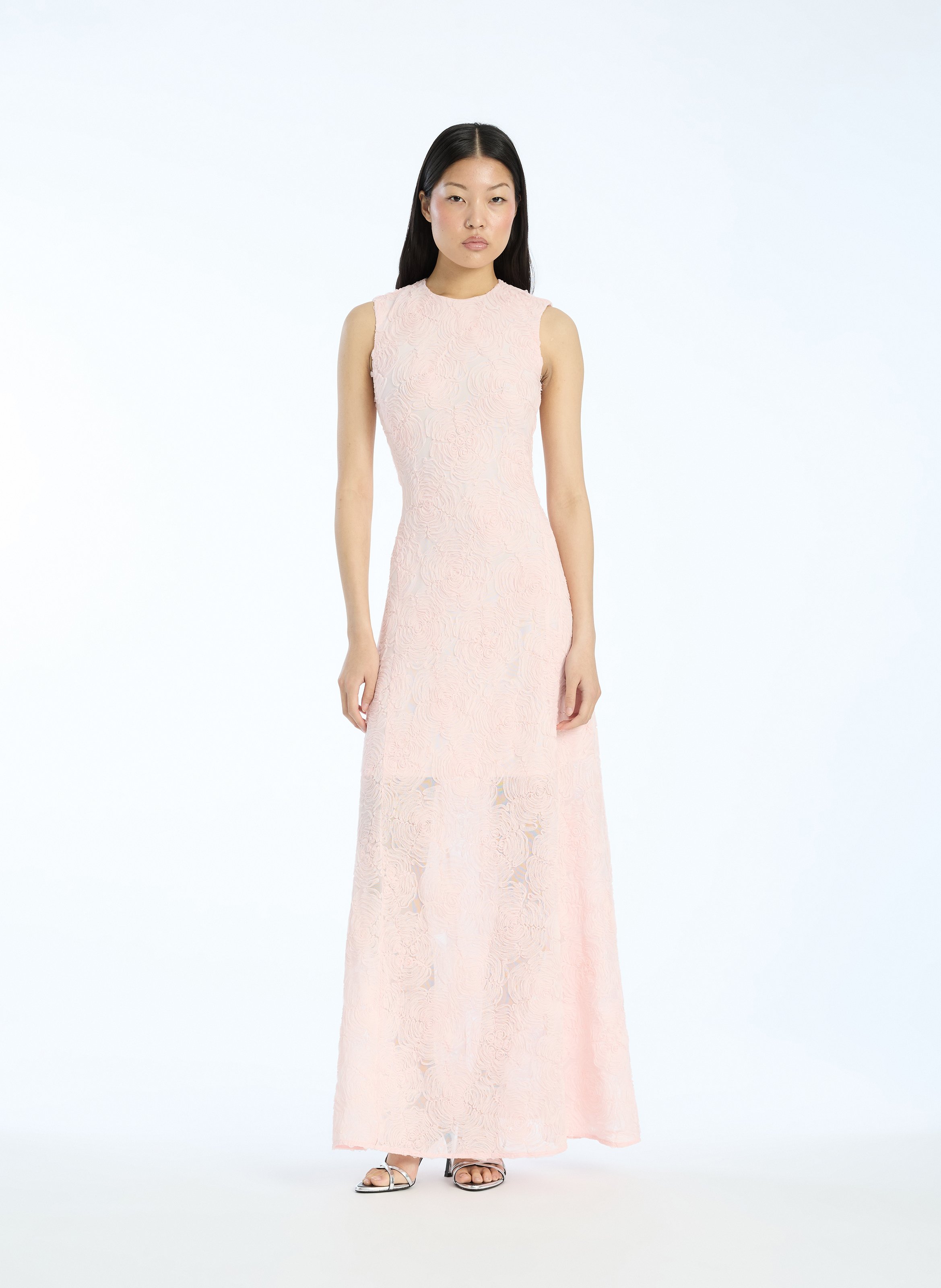 Sleeveless jacquard maxi dress ROTATE Purple