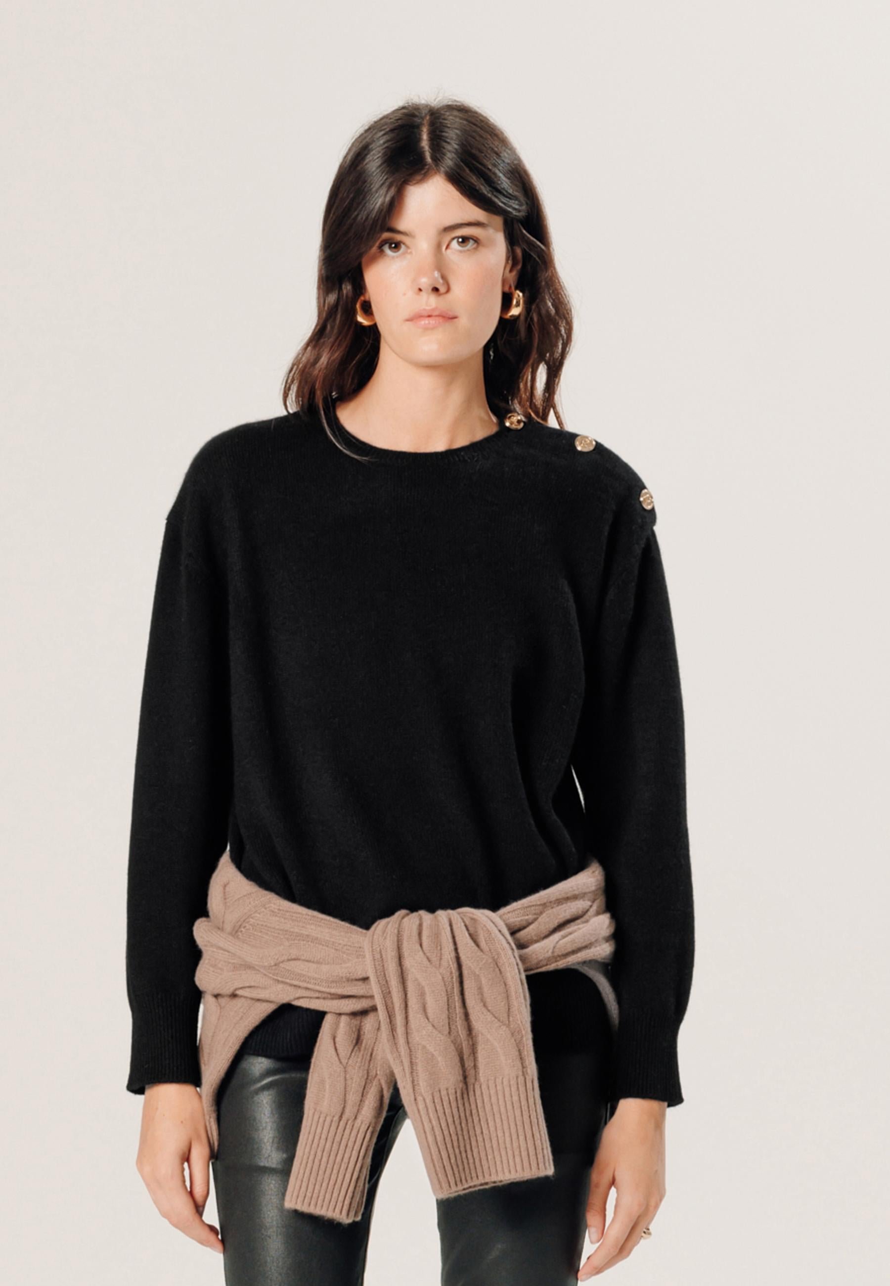 Oversized cashmere sweater RODIER Black